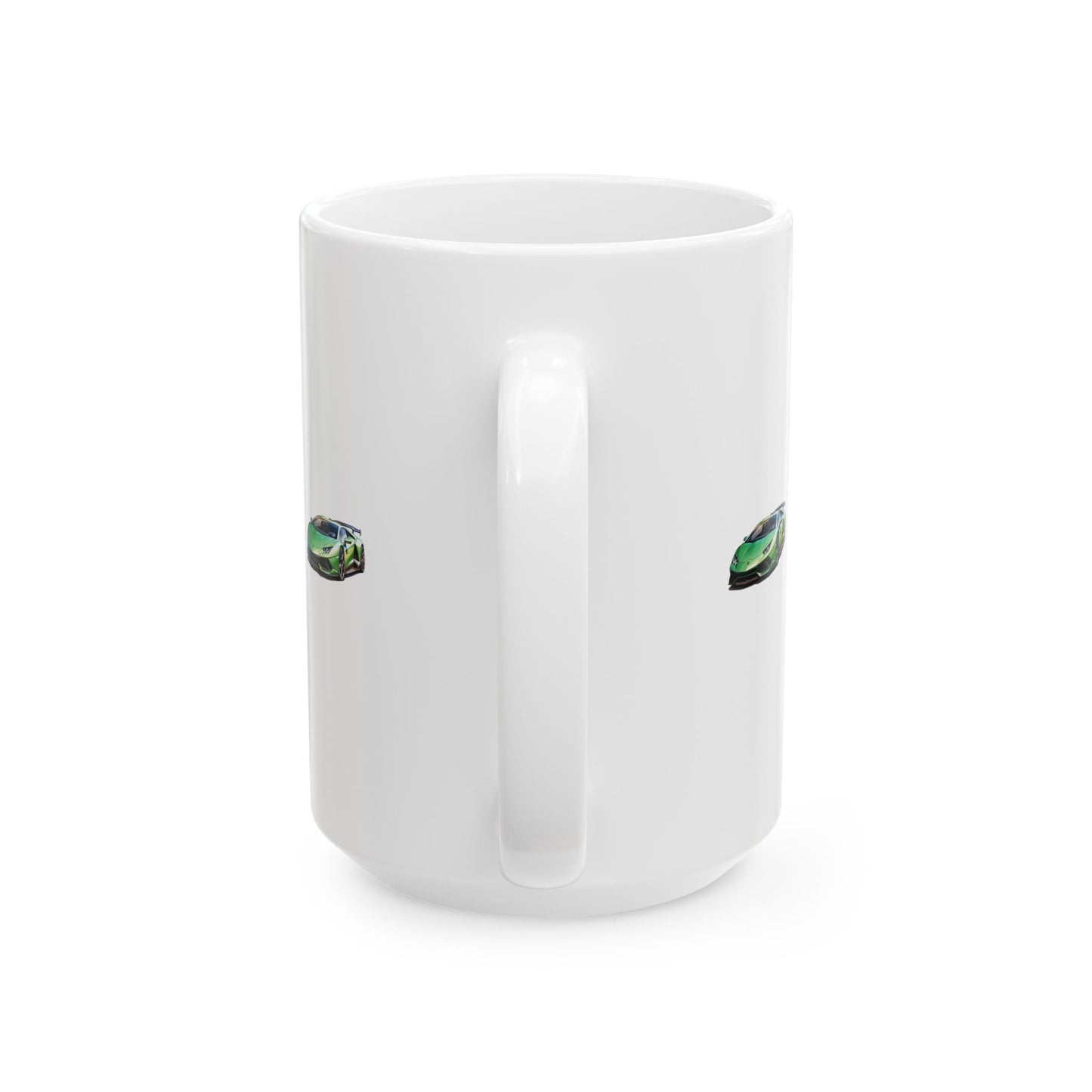 Princess Grace Lamborghini Green Sports Car Ceramic Mug Perfect Gift for Car Enthusiasts