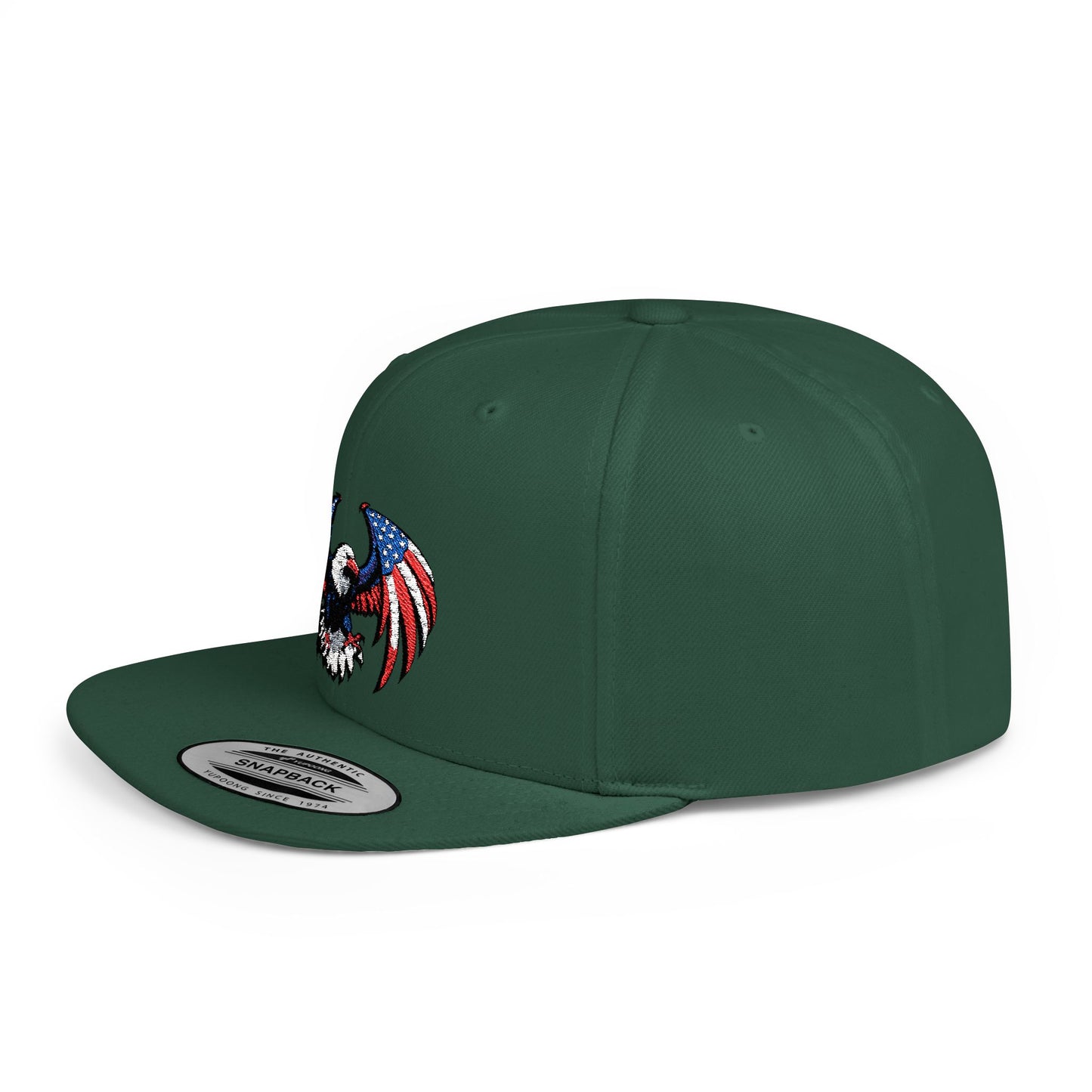 Princess Grace Patriotic Eagle Flat Bill Snapback Hat