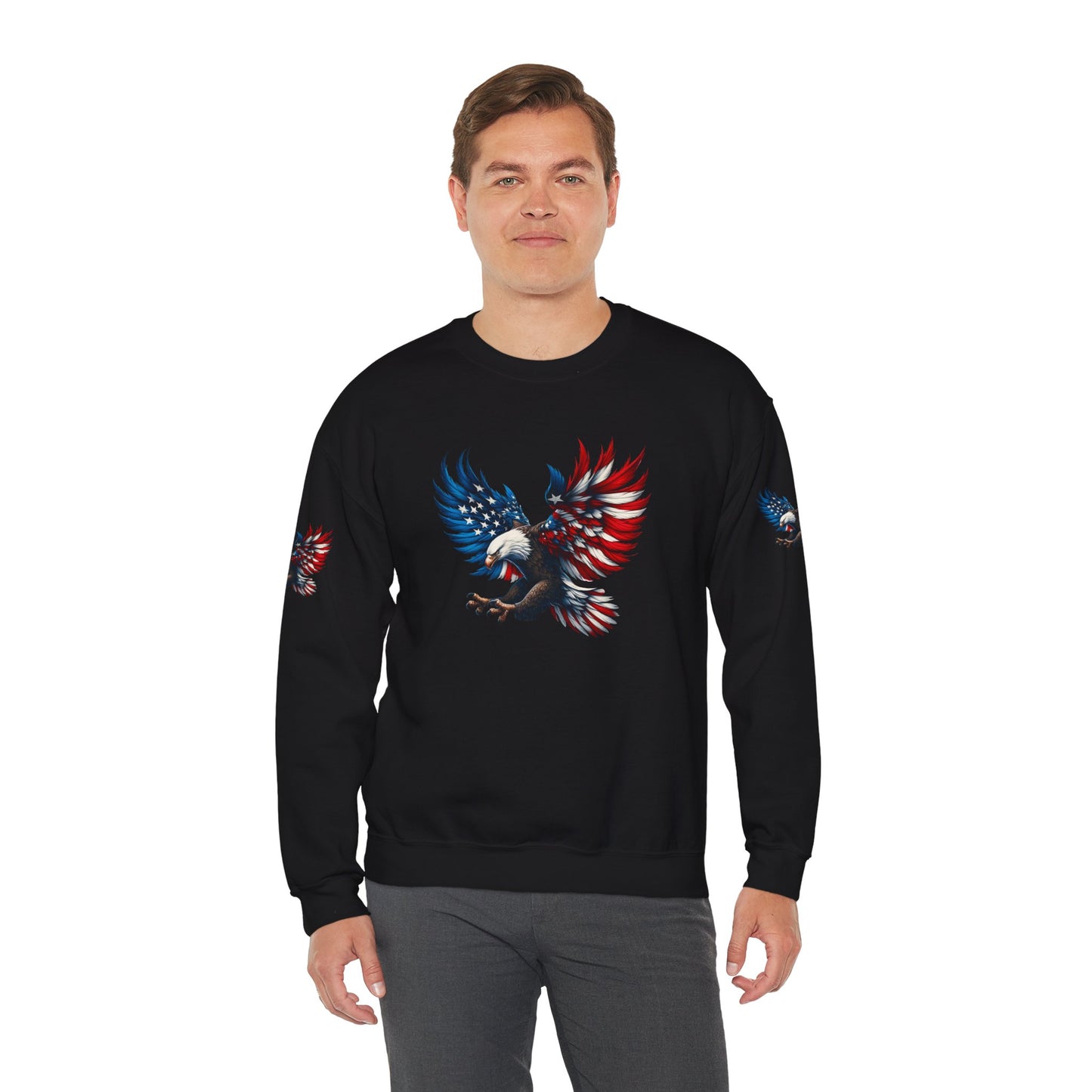Princess Grace Patriotic Eagle Unisex Crewneck Sweatshirt