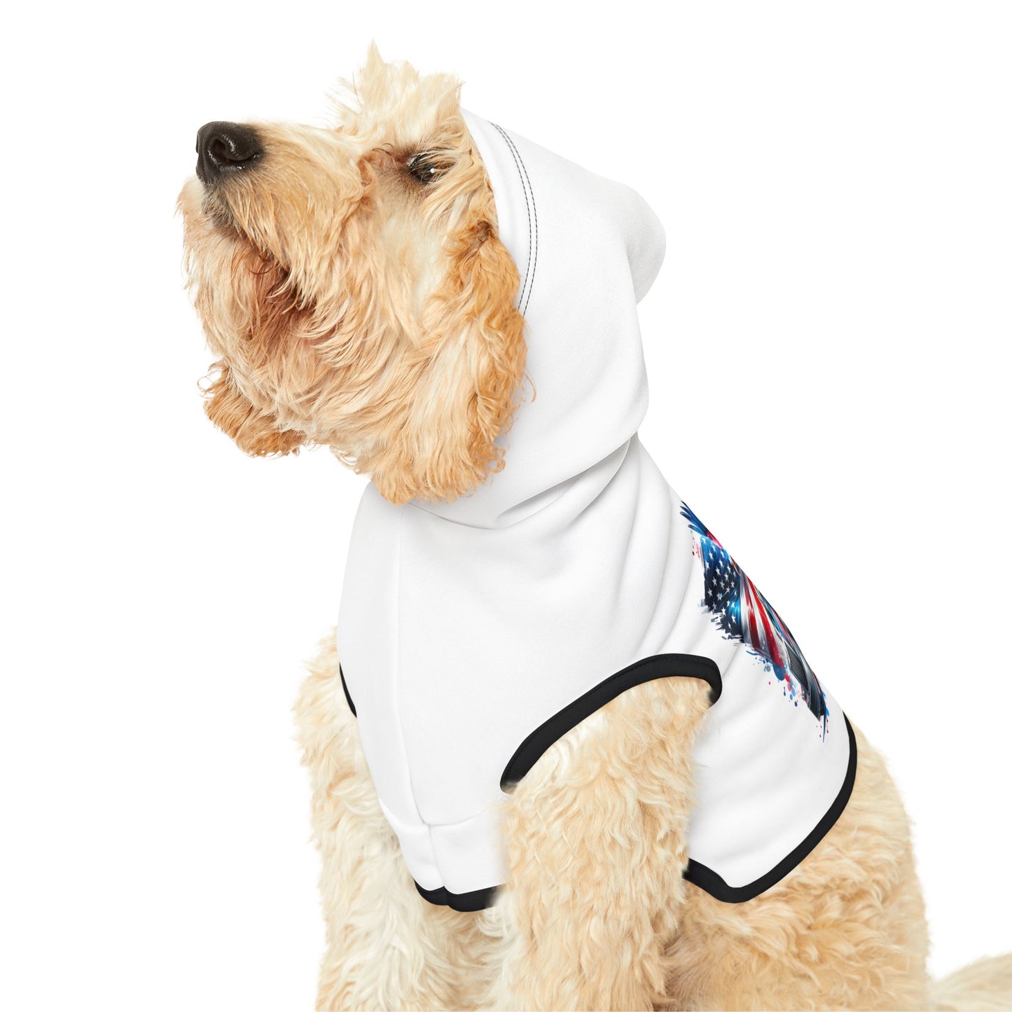 Princess Grace Patriotic Pet Hoodie American Eagle & Truck Design