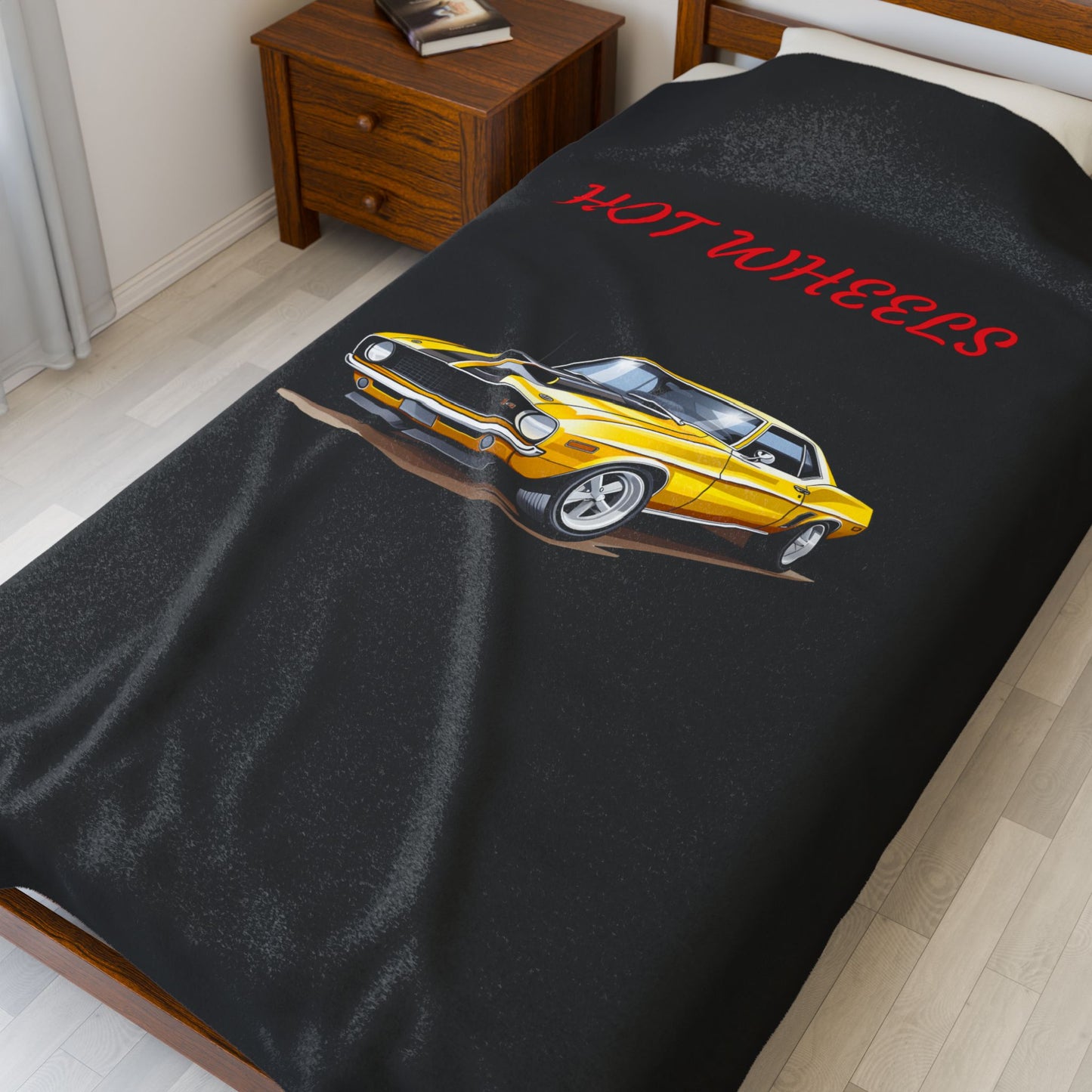 Princess Grace Hot Wheels Velveteen Plush Blanket Cozy Racing Inspiration