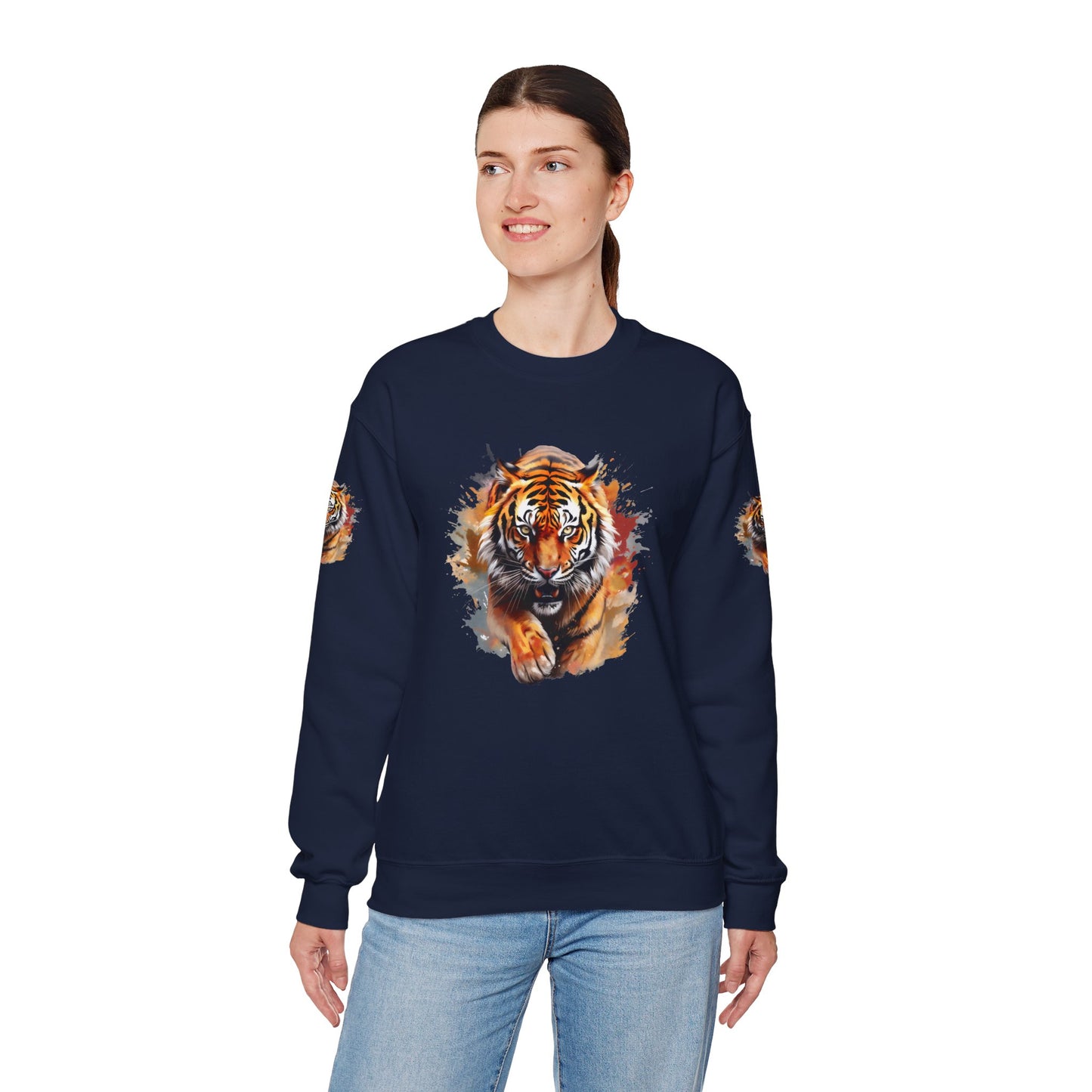 Princess Grace Majestic Tiger Unisex Heavy Blend Crewneck Sweatshirt