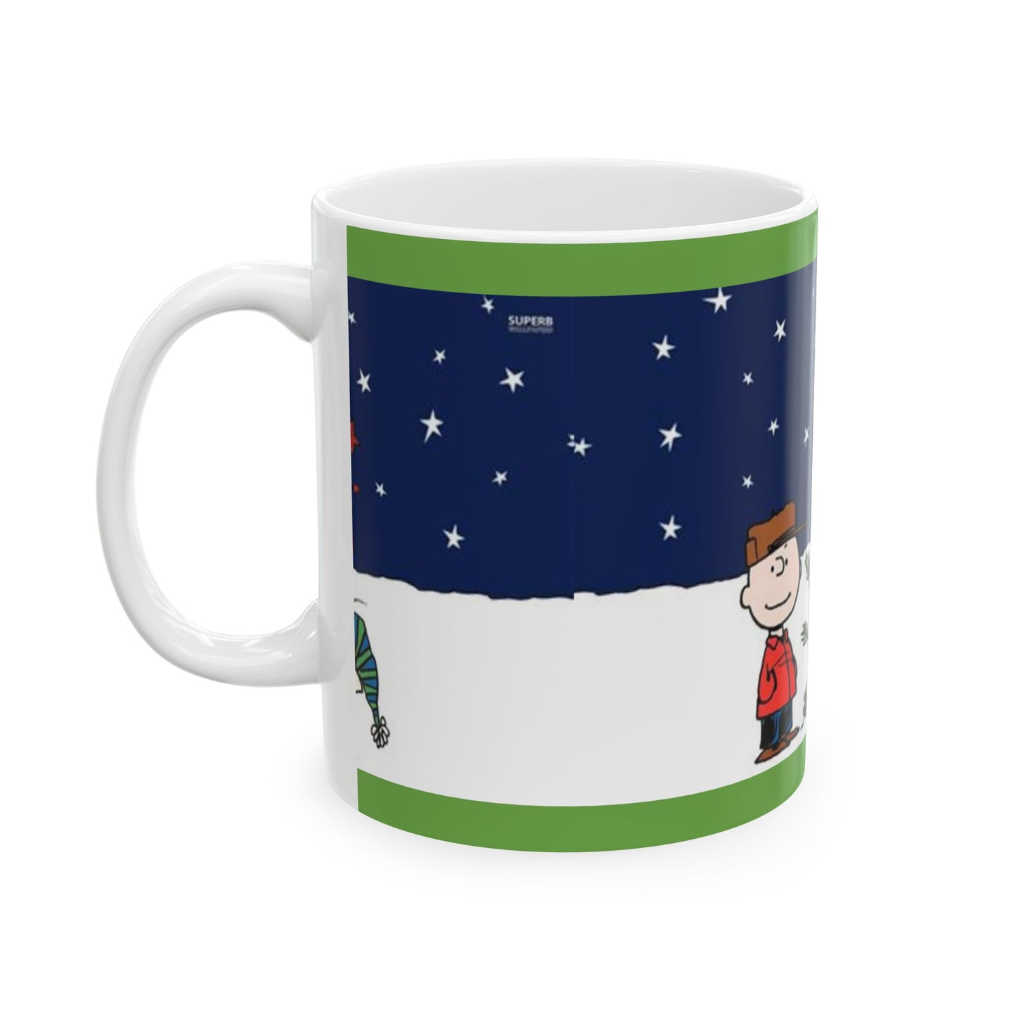 Princess Grace Whimsical Holiday Ceramic Mug Snoopy and Friends Christmas Design Perfect Gift for Festive Cheer