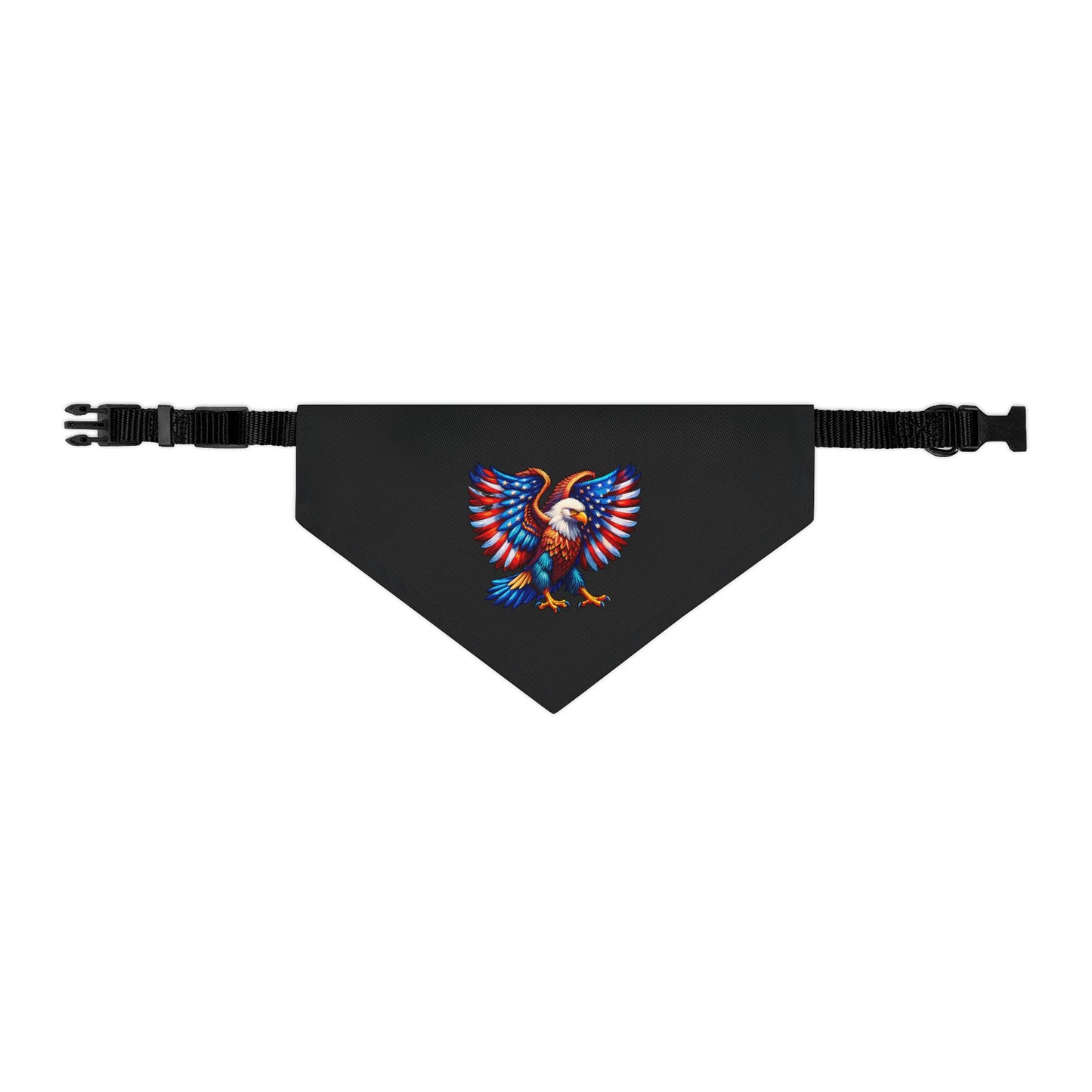 Princess Grace Patriotic Eagle Adjustable Pet Bandana Collar Perfect for Holidays and Celebrations