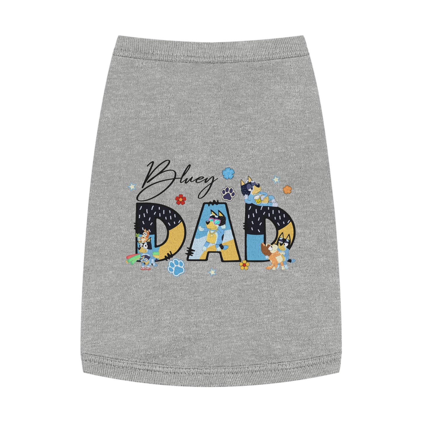 Princess Grace Adorable Bluey Dad Pet Tank Top Fun and Stylish Dog Apparel