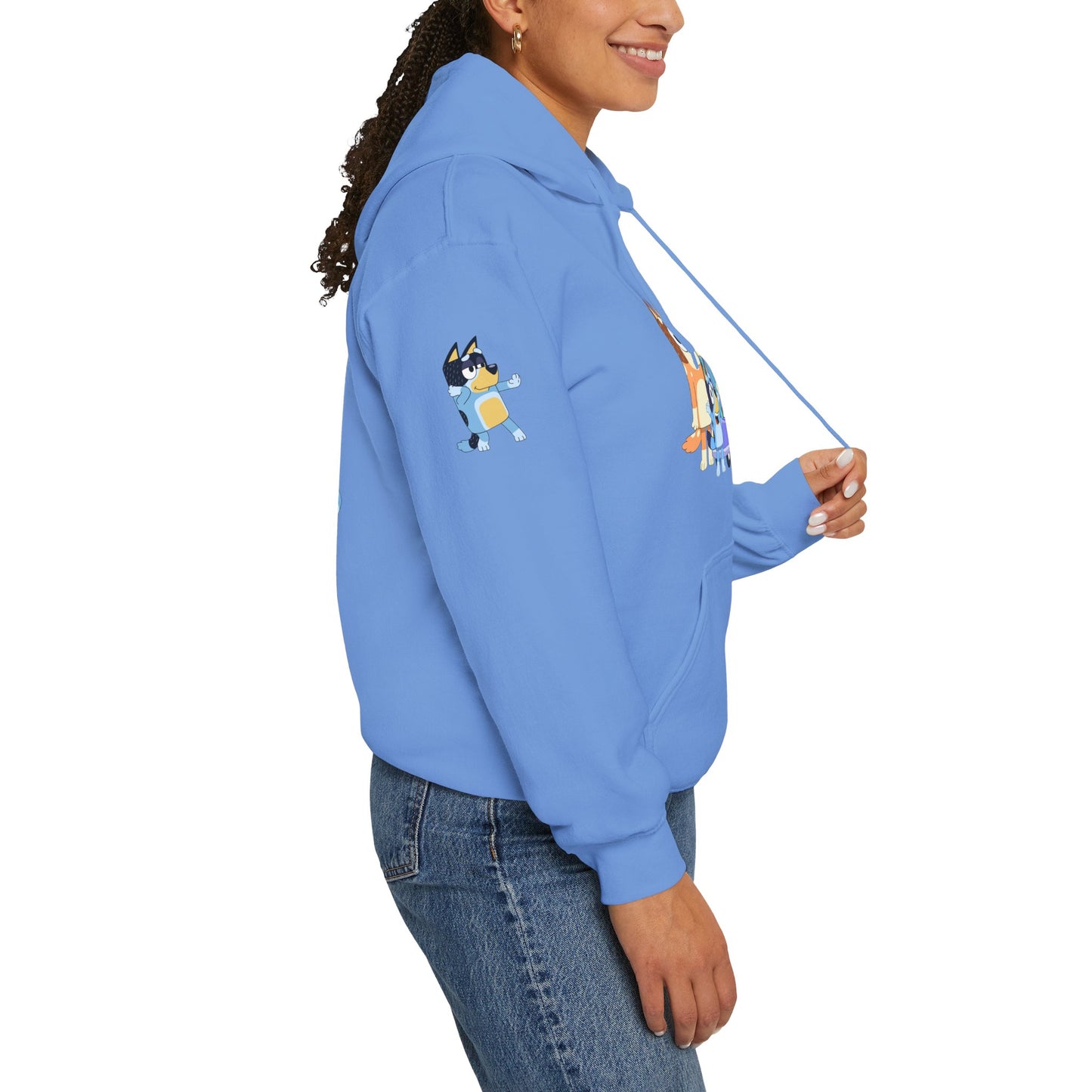 Princess Grace Bluey Fun Family Cartoon Hoodie - Unisex Heavy Blend with Playful Characters