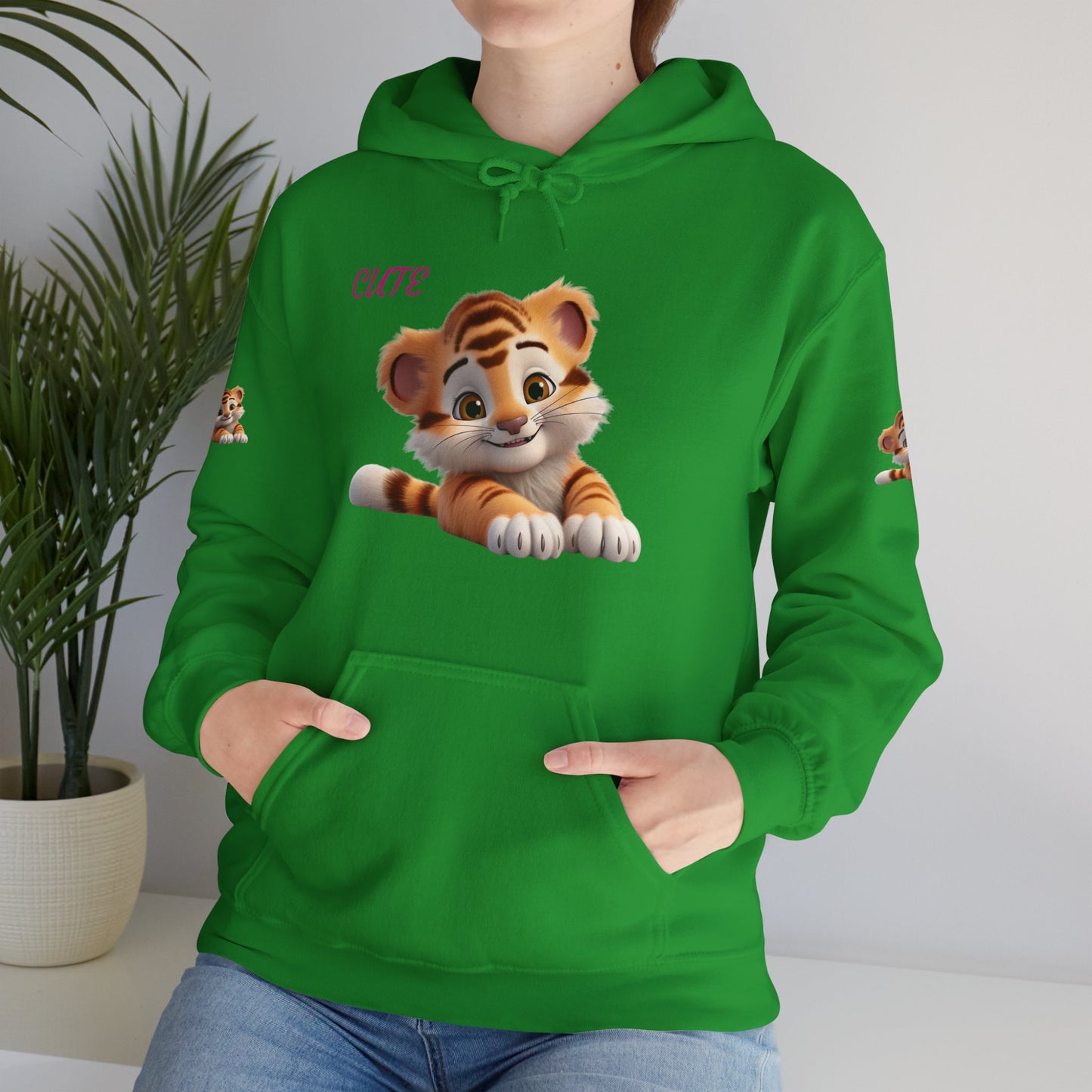 Princess Grace Cute Tiger Design Unisex Heavy Blend Hooded Sweatshirt