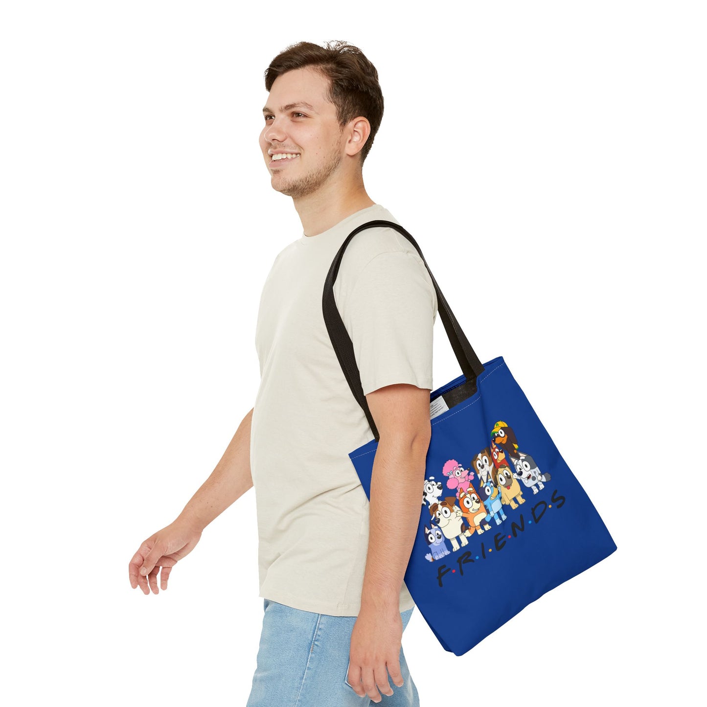 Princess Grace Bluey F.R.I.E.N.D.S. Cartoon Dog Tote Bag Fun & Playful Accessory for Dog Lovers