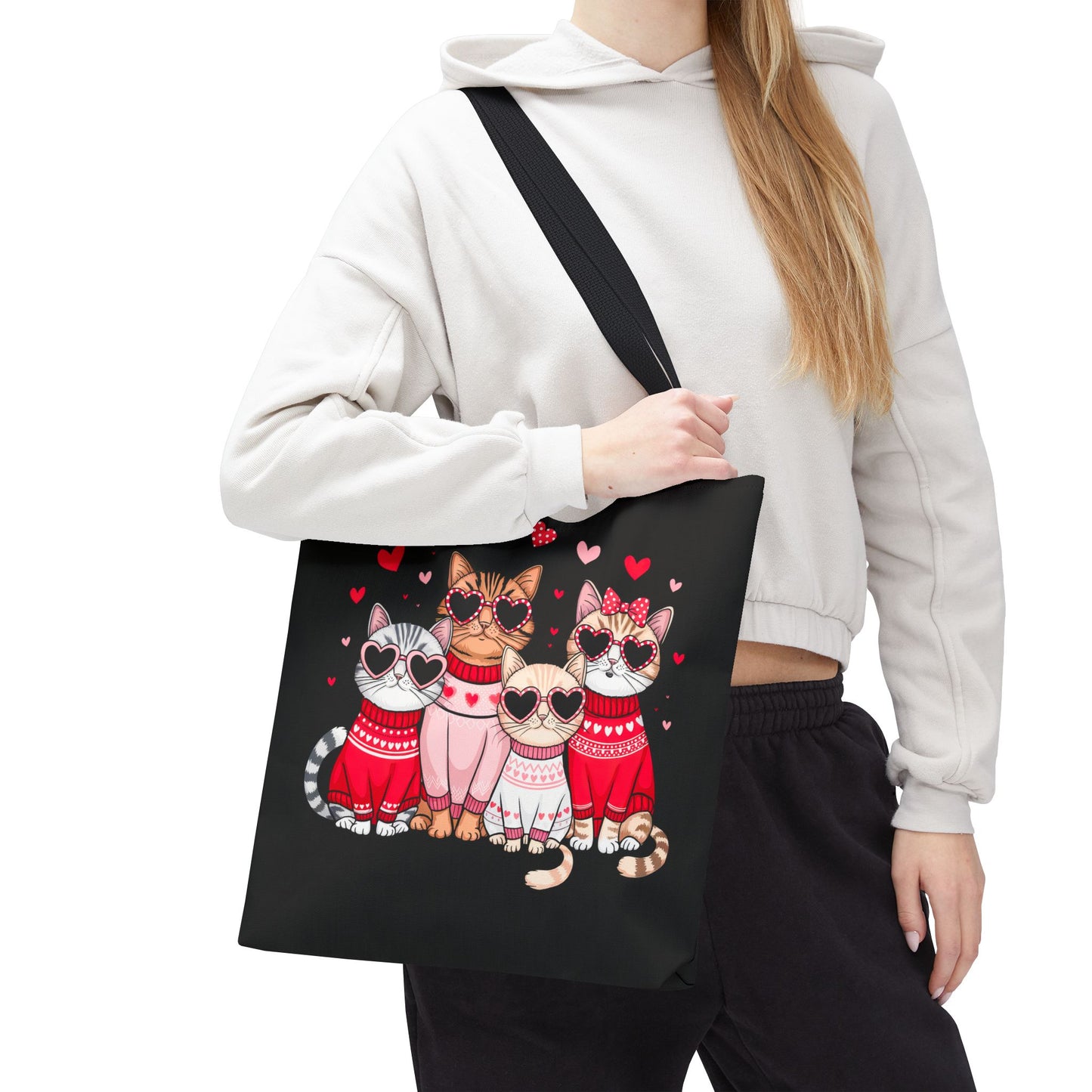 Princess Grace Cute Cat Lovers Tote Bag Valentine's Day Accessories