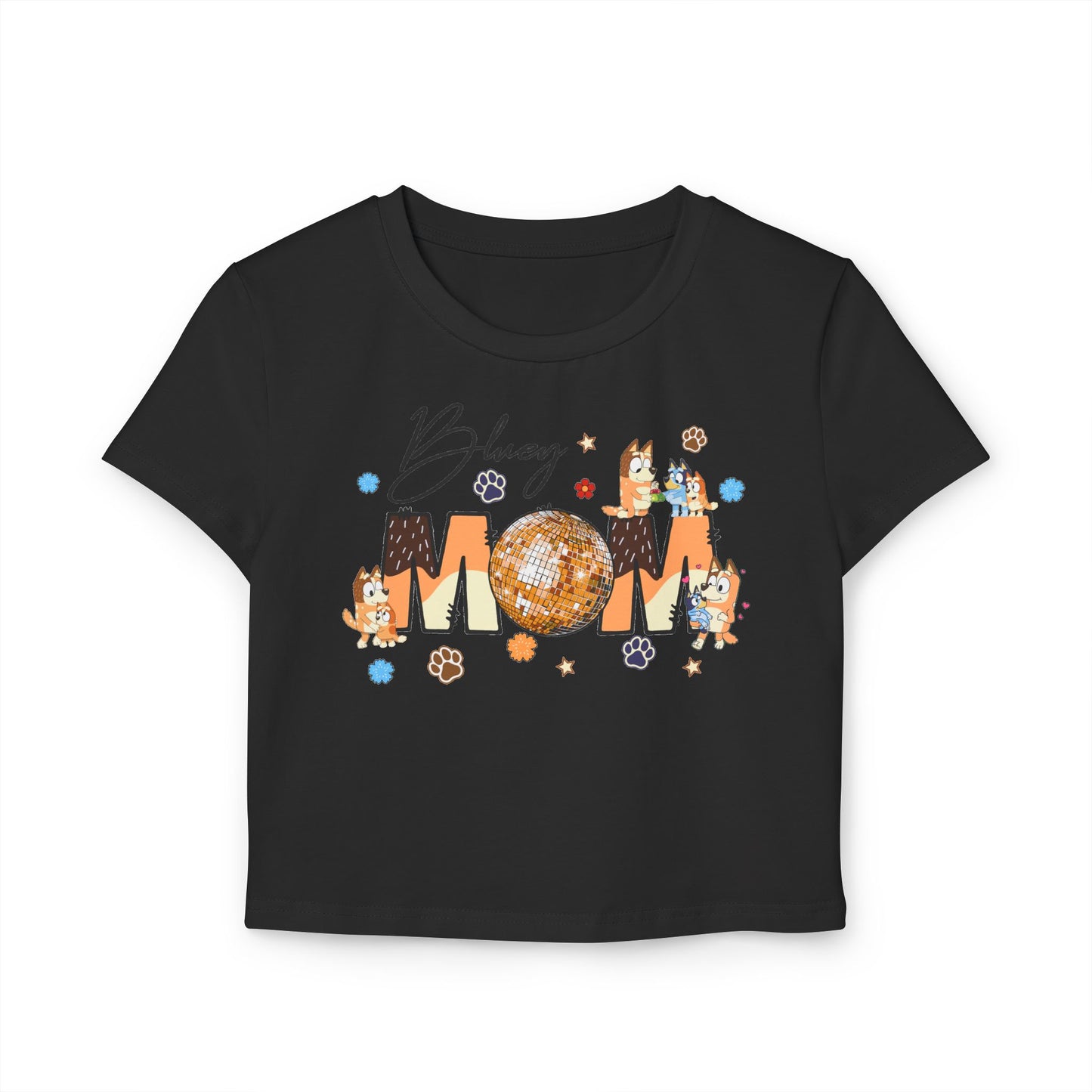 Princess Grace Cute Bluey Mom Baby Tee for Dog Lovers