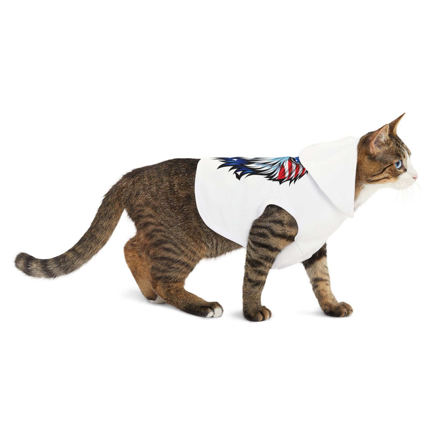 Princess Grace Patriotic Eagle Pet Hoodie USA Flag Design for Dogs