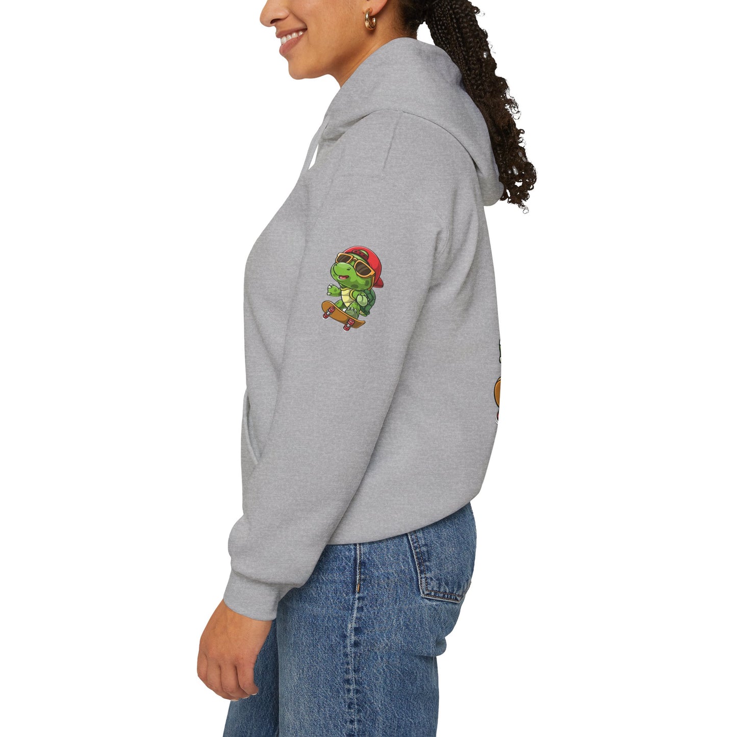 Princess Grace Cool Skateboarding Turtle Unisex Hoodie Fun and Stylish