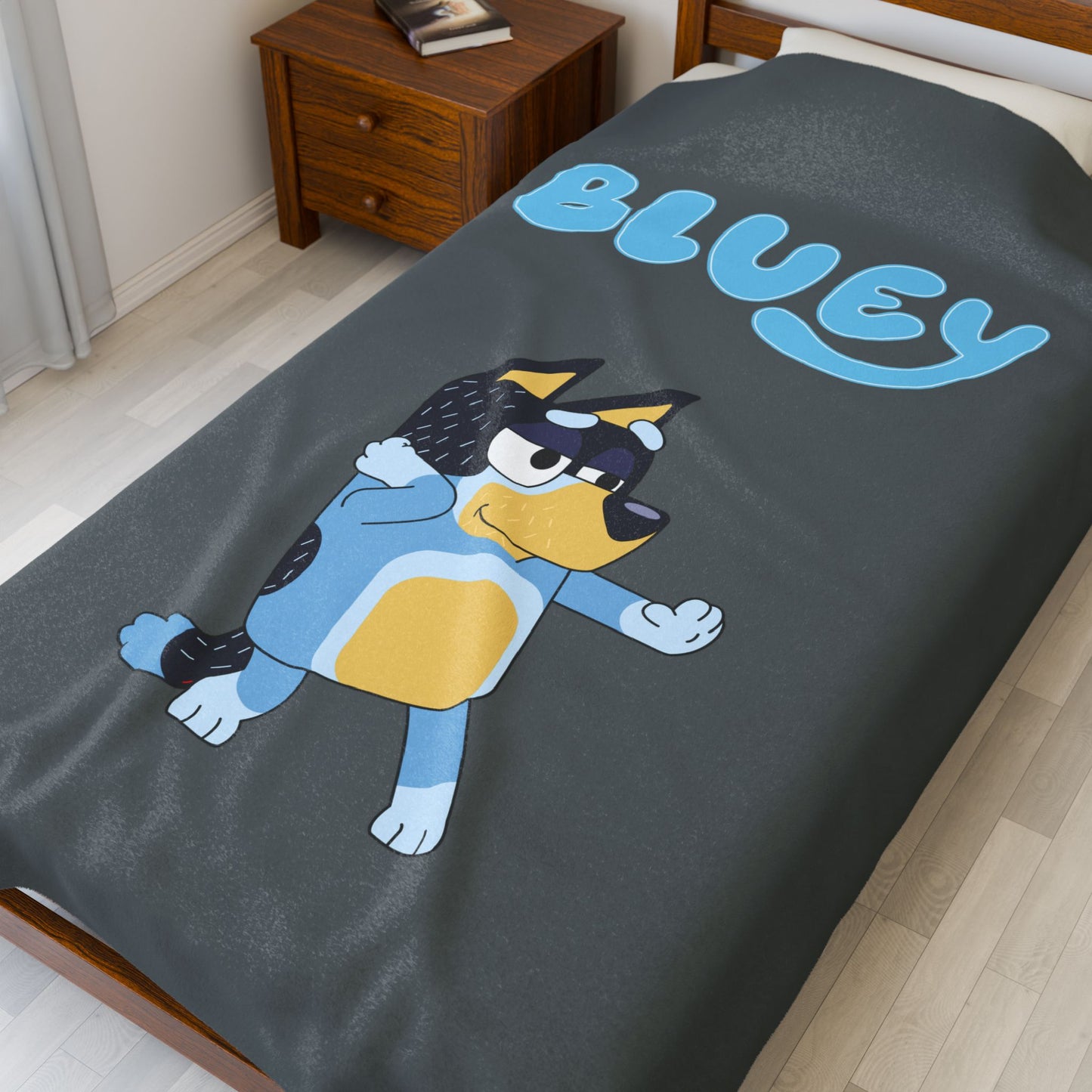Princess Grace Bluey Velveteen Plush Blanket for Kids Soft and Cozy