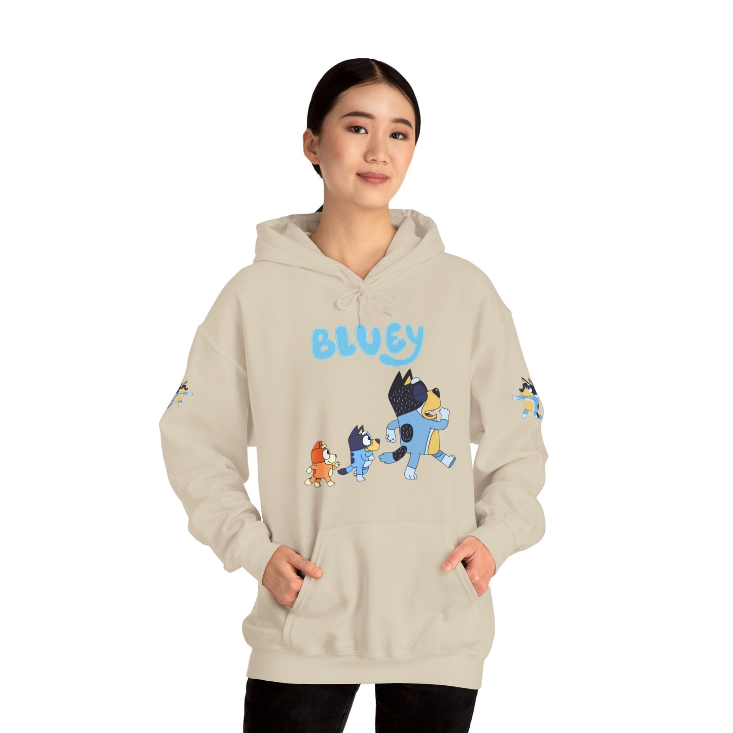 Princess Grace Bluey Unisex Hoodie Cozy Cartoon Sweatshirt for Kids & Adults