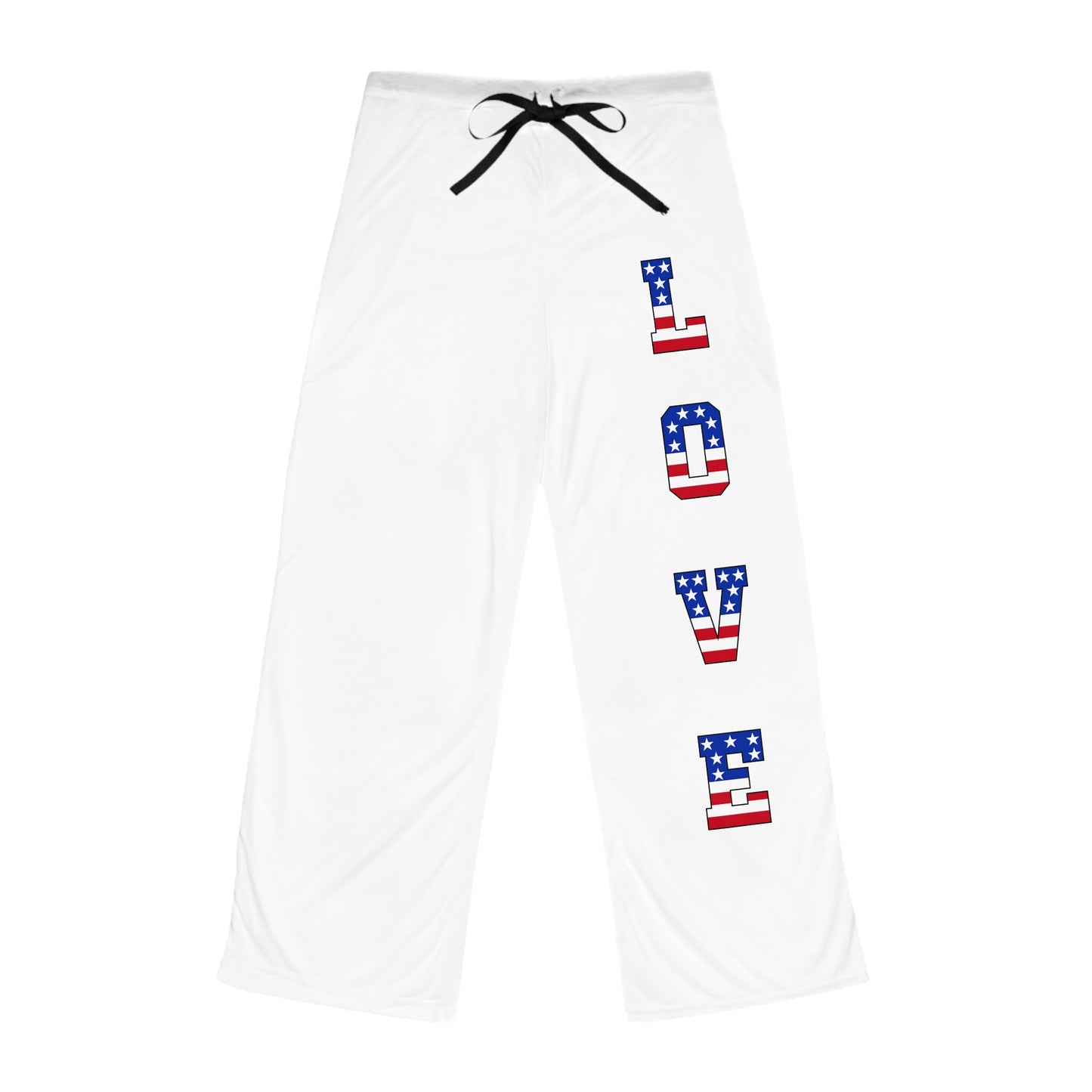 Princess Grace Patriotic LOVE Women's Pajama Pants for Comfort and Style