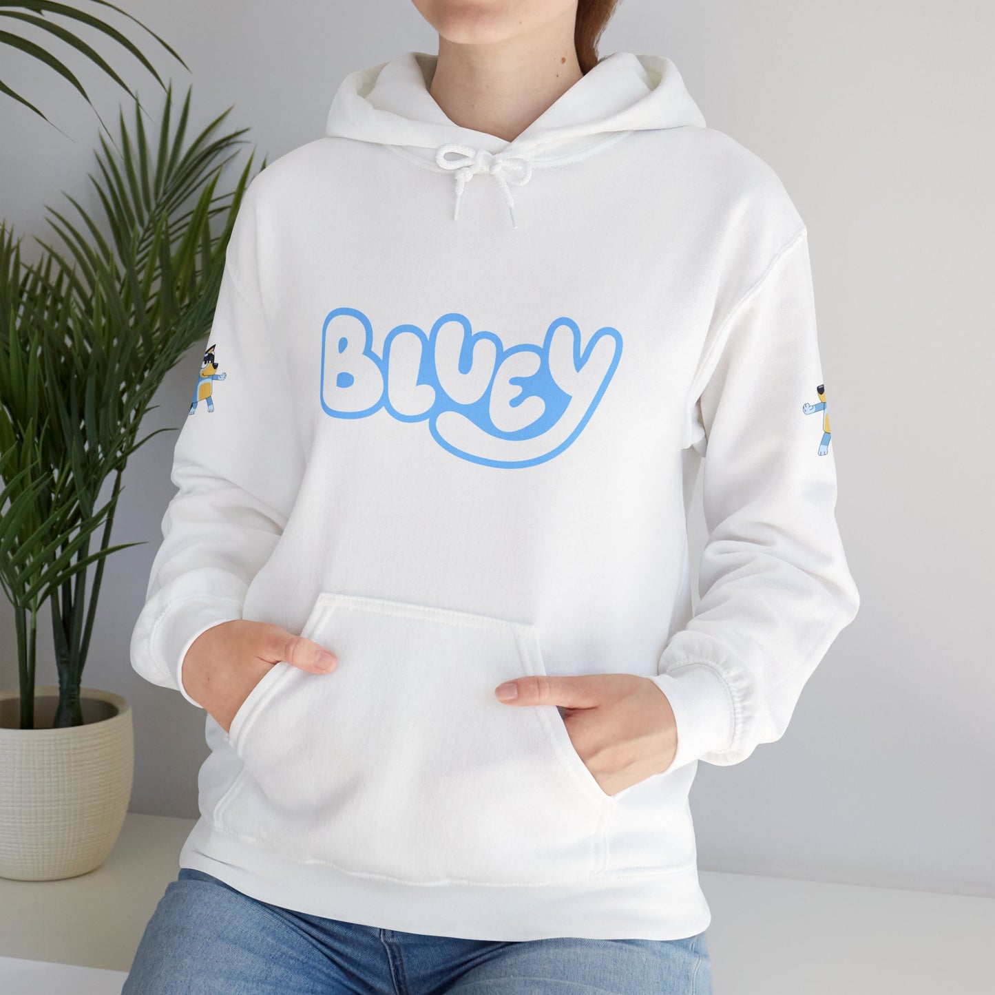 Princess Grace Bluey Unisex Heavy Blend Hoodie Cozy Cartoon Sweatshirt for Kids & Adults