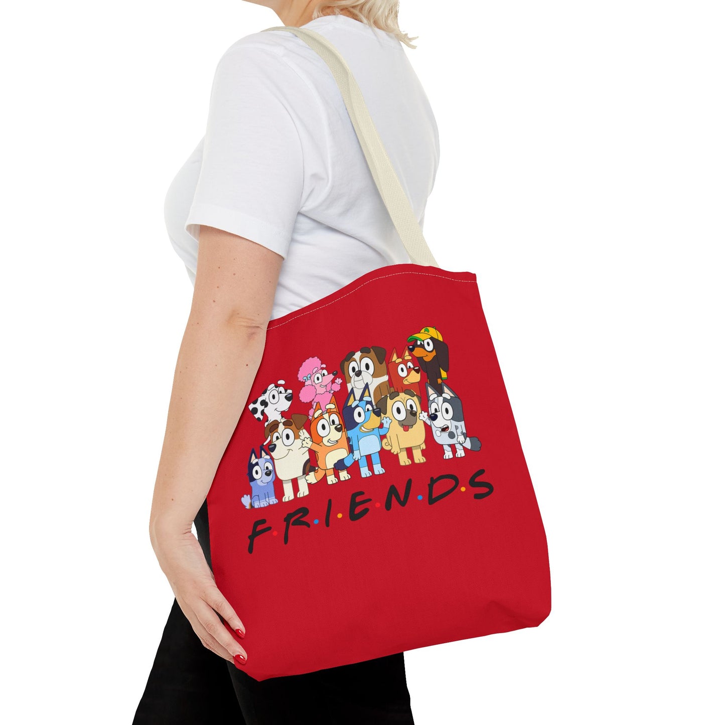 Princess Grace Colorful Cartoon Friends Tote Bag Perfect for Animal Lovers and Everyday Use