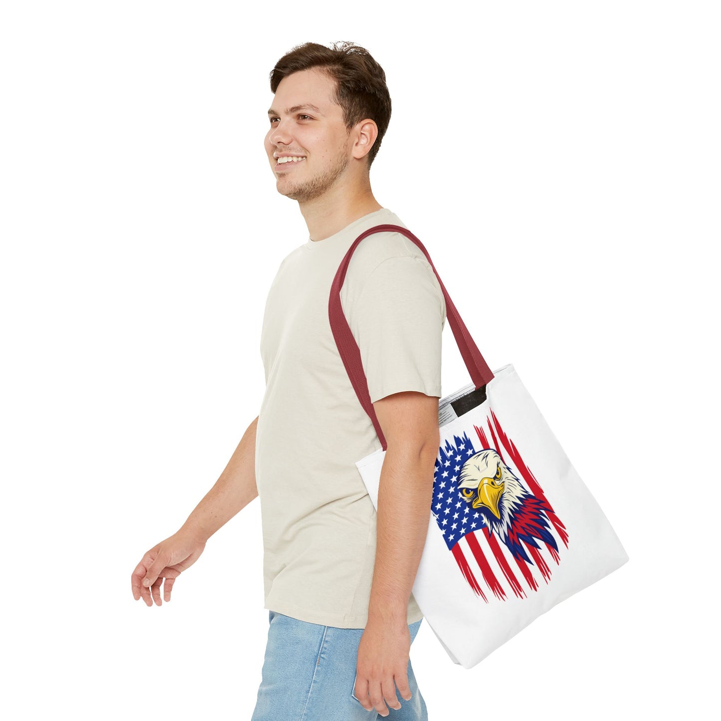 Princess Grace Patriotic Eagle Tote Bag American Flag Design