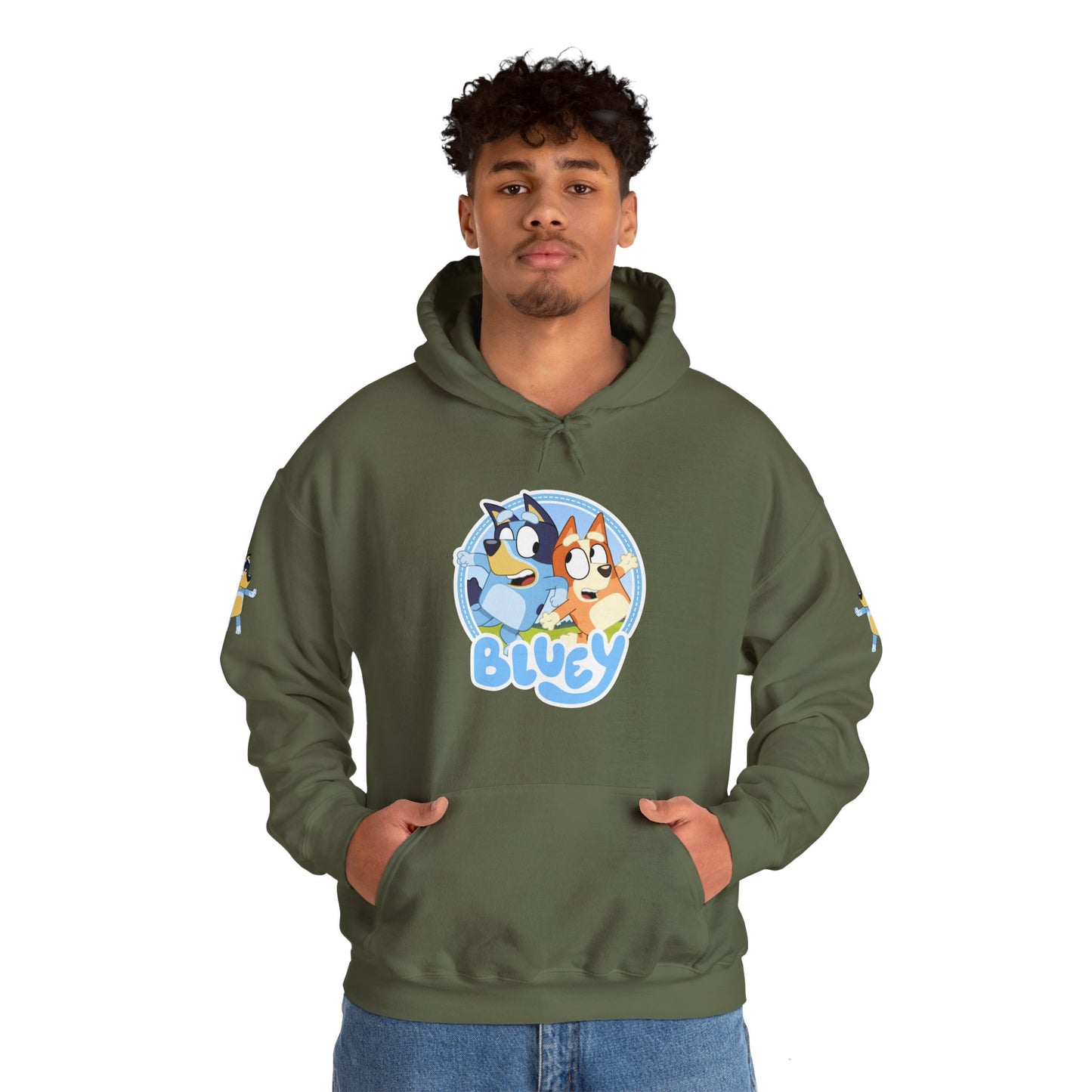 Princess Grace Bluey Unisex Heavy Blend Hoodie Cozy Cartoon Sweatshirt for Kids & Adults