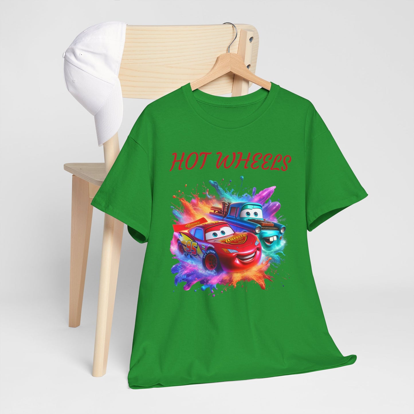 Princess Grace Hot Wheels Cotton Tee Fun and Colorful Graphic T-Shirt for Car Lovers