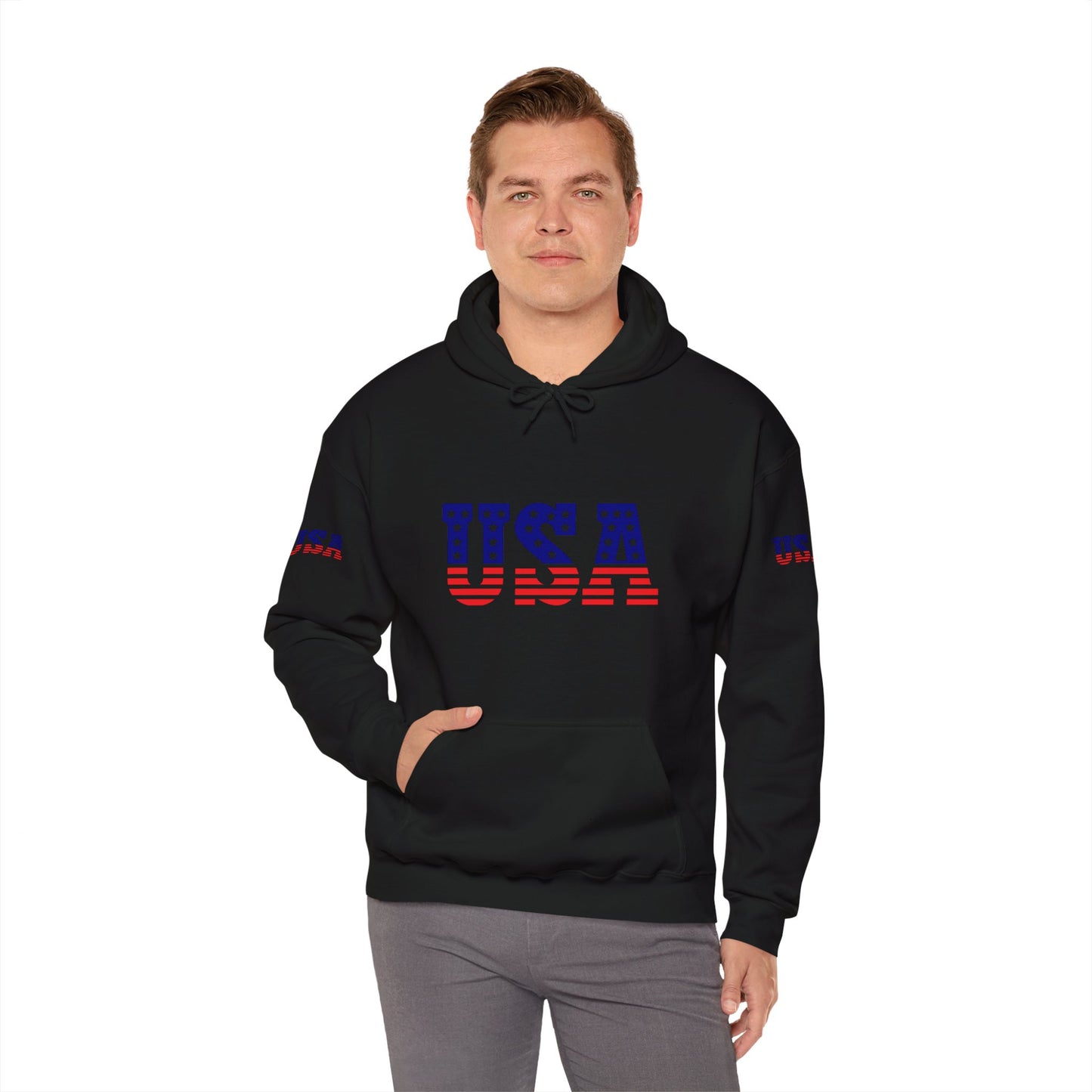 Princess Grace USA Proud Unisex Heavy Blend Hooded Sweatshirt Patriotic Eagle Design