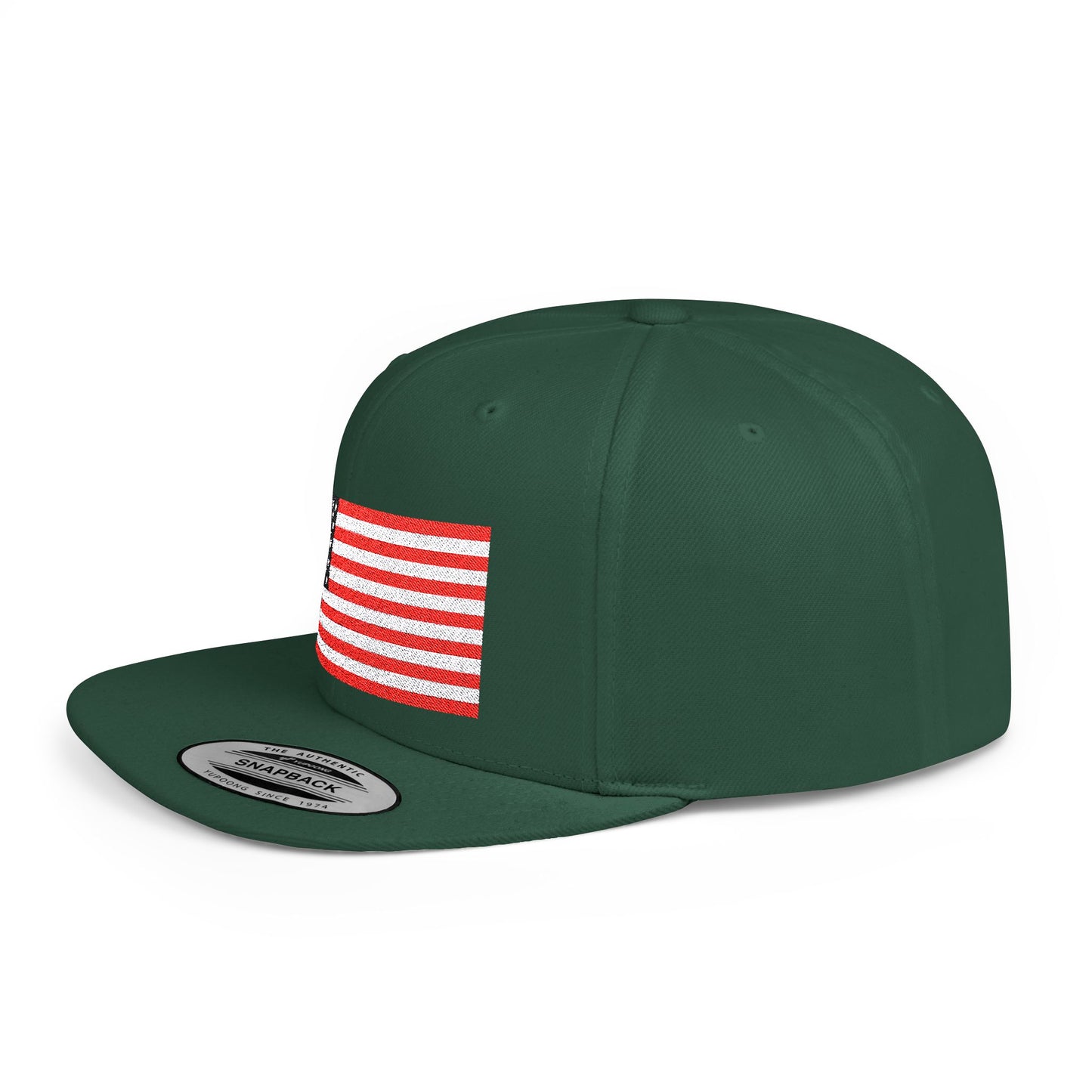 Princess Grace Patriotic Flat Bill Snapback Hat American Flag Design