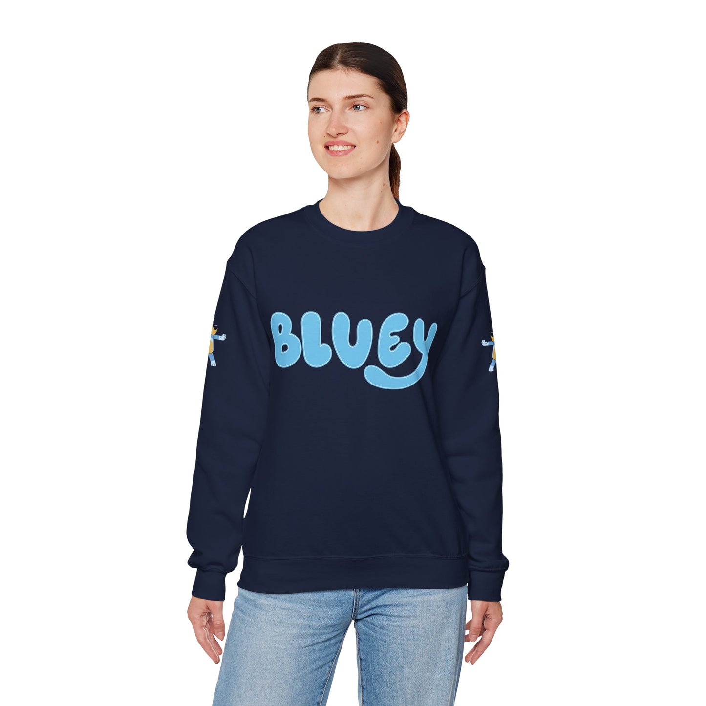 Princess Grace Bluey Unisex Crewneck Sweatshirt Cozy Cartoon Apparel for Kids and Adults
