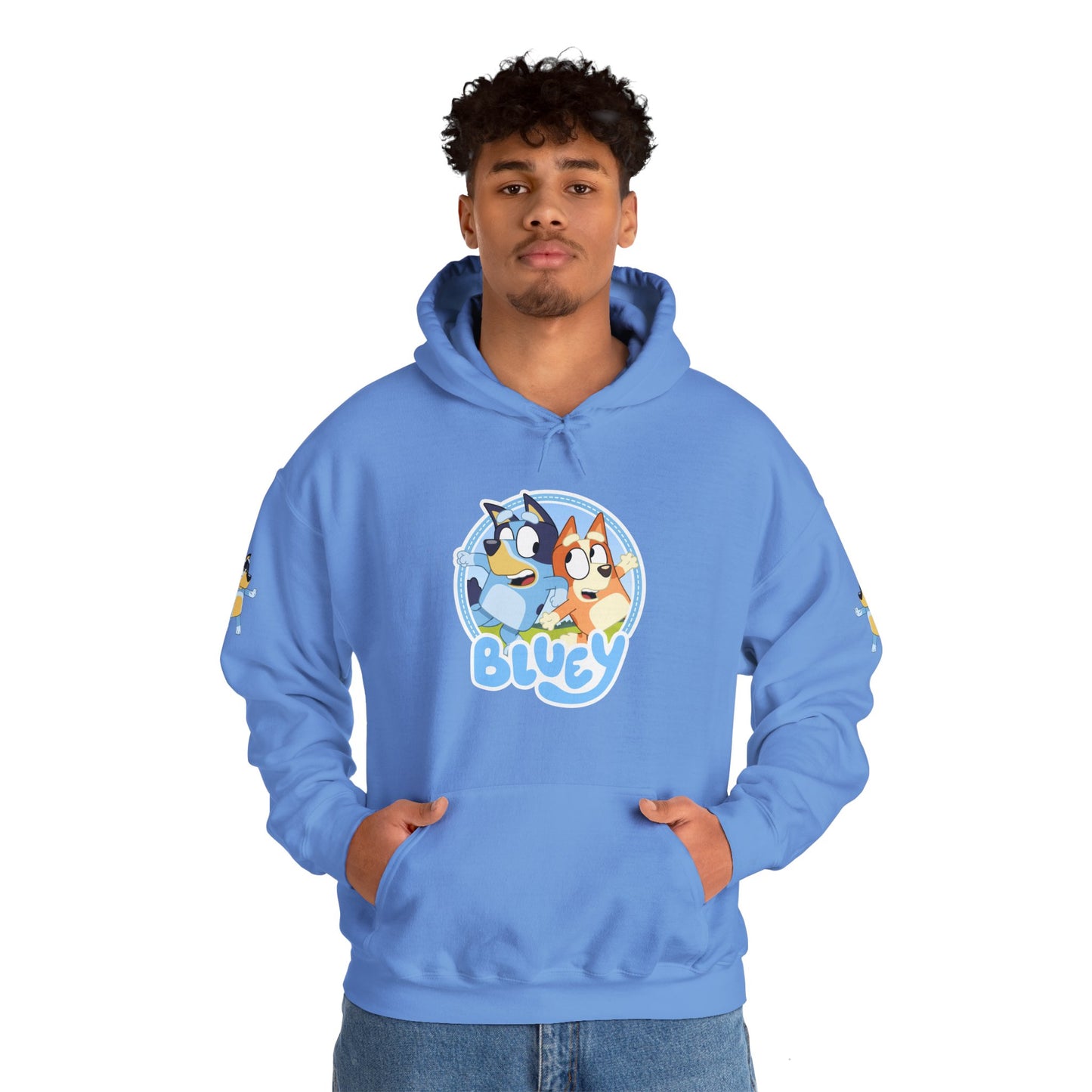 Princess Grace Bluey Unisex Heavy Blend Hoodie Cozy Cartoon Sweatshirt for Kids & Adults