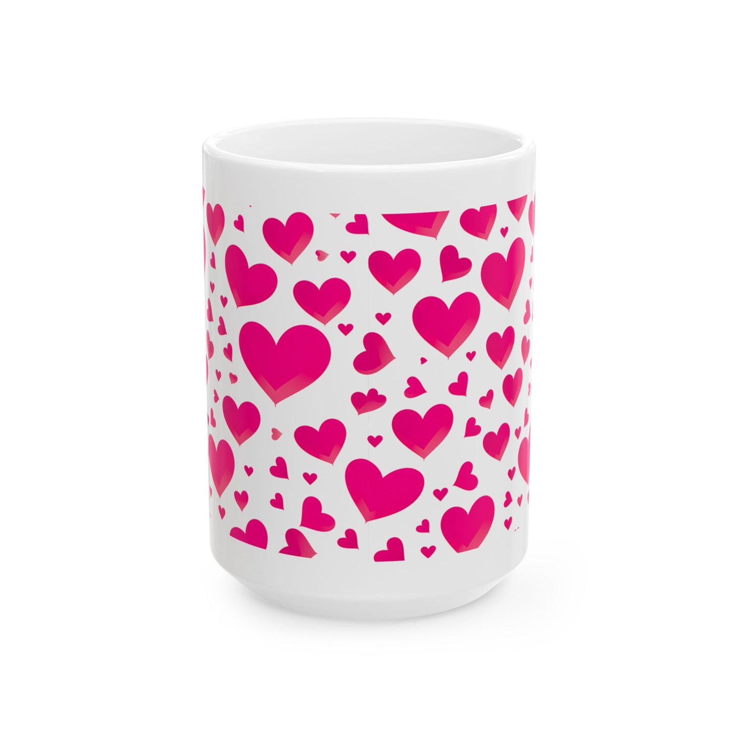 Princess Grace  Love Hearts Ceramic Mug  Perfect for Valentine's Day & Everyday Enjoyment