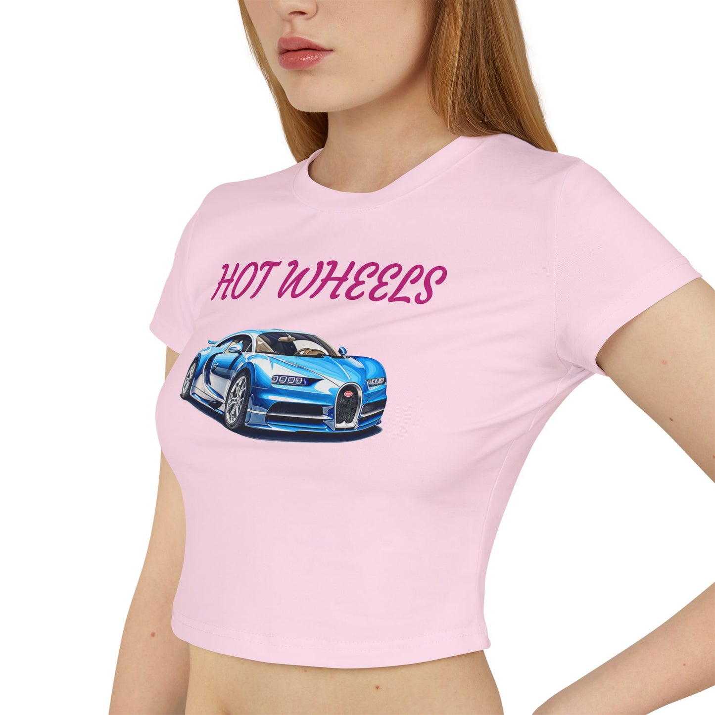 Princess Grace Hot Wheels Women's Baby Tee Cute Car Graphic T-Shirt for Car Lovers