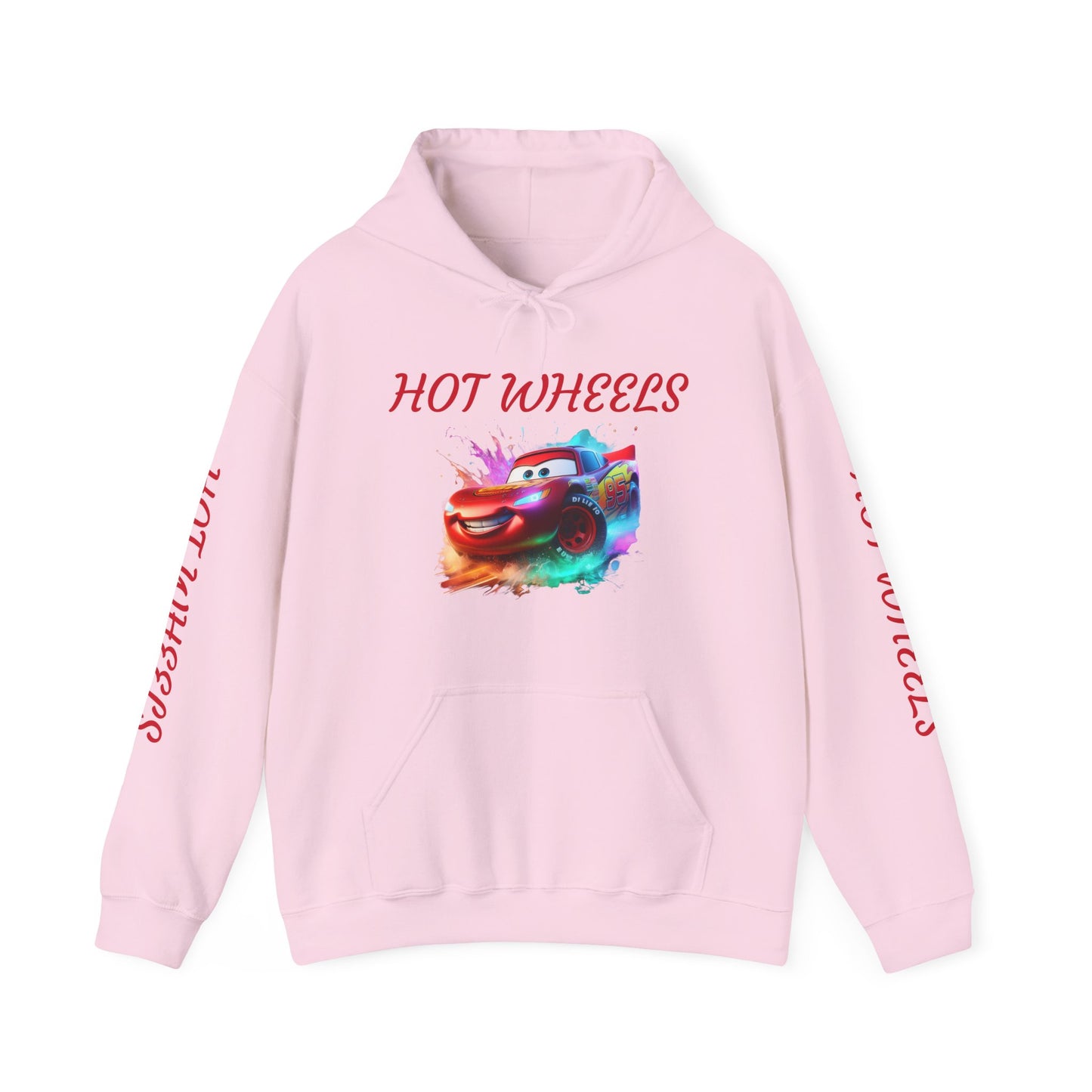 Princess Grace Hot Wheels Unisex Heavy Blend Hooded Sweatshirt Fun and Colorful Racing Design