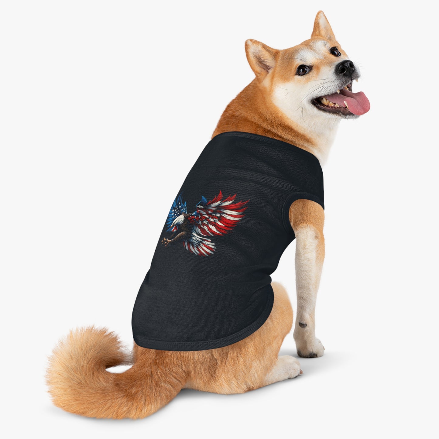 Princess Grace Patriotic Eagle Pet Tank Top Comfortable & Stylish Holiday Apparel for Dogs