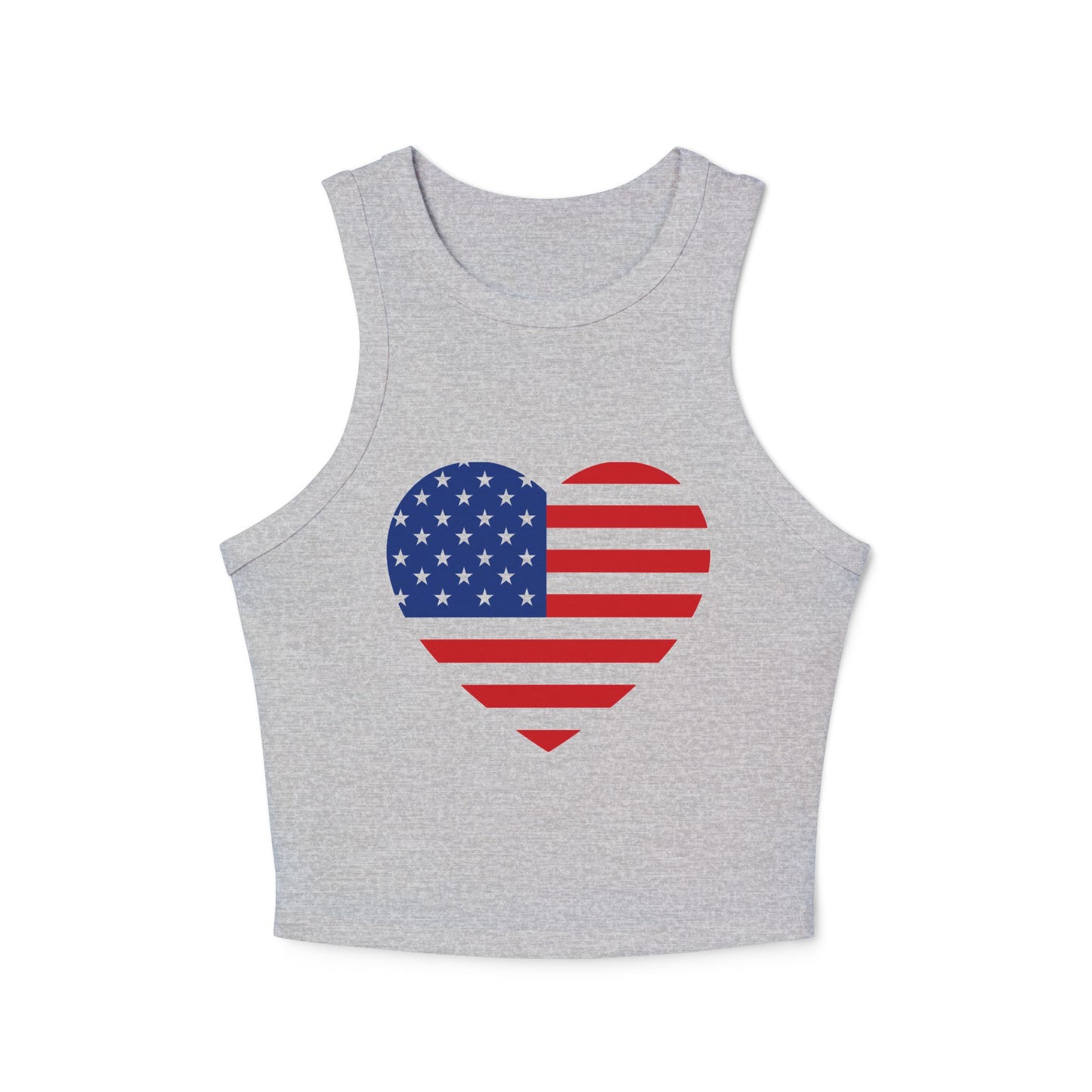 Princess Grace Patriotic Women's USA Flag Racer Tank Top