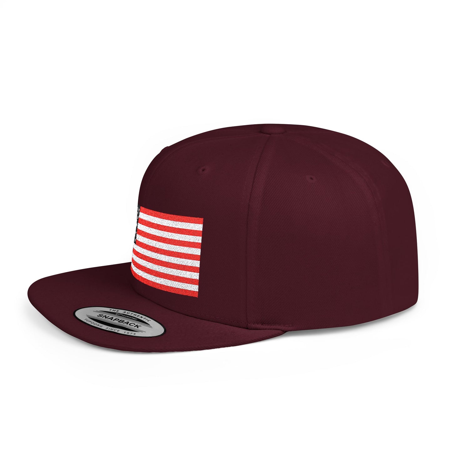 Princess Grace Patriotic Flat Bill Snapback Hat American Flag Design
