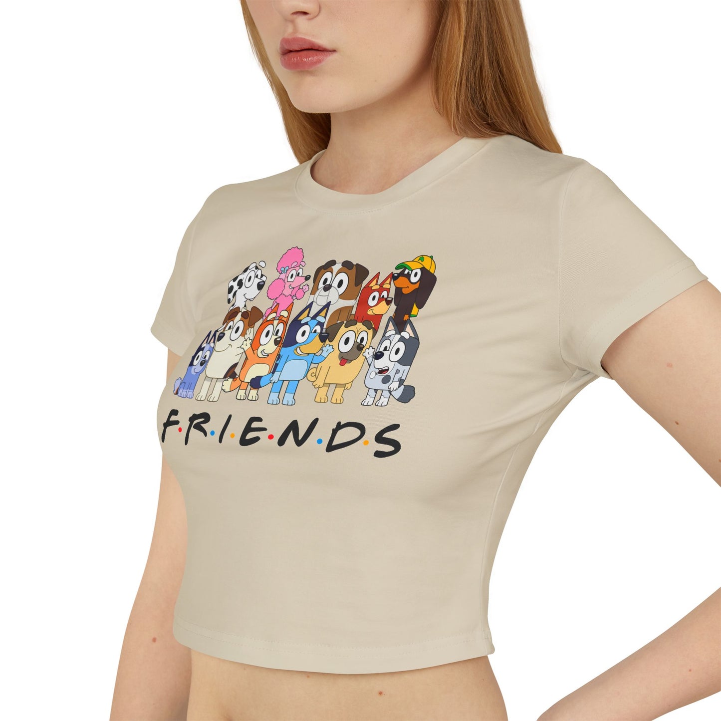 Princess Grace Cute Bluey Friends Women's Baby Tee Perfect for Kids & Cartoon Lovers