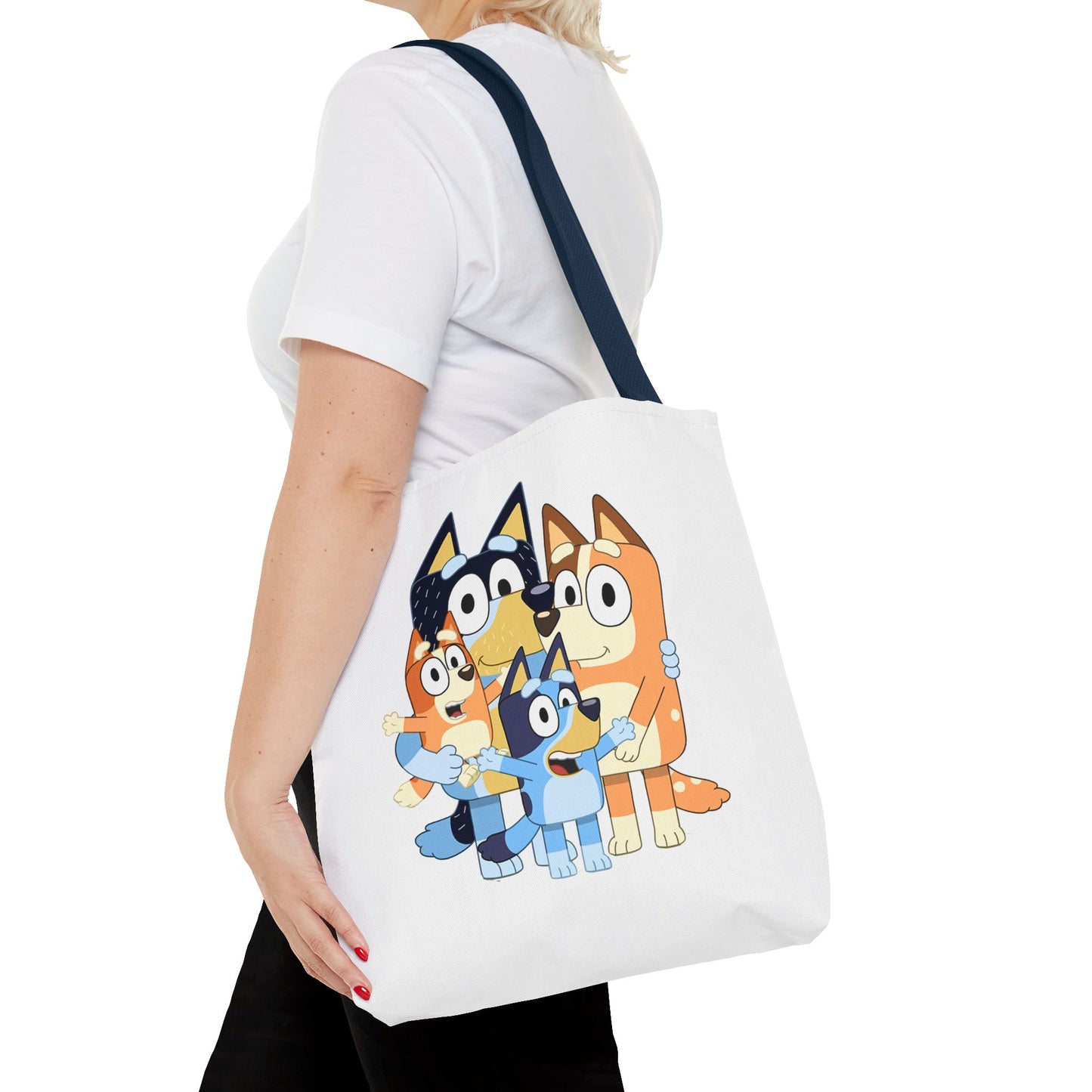 Princess Grace Bluey Family Tote Bag Cute and Fun for Kids and Parents
