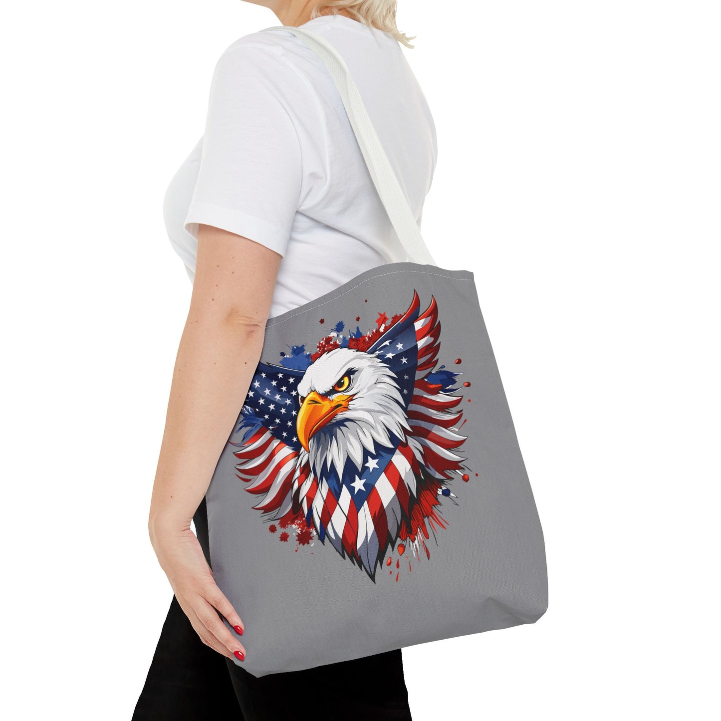 Princess Grace Patriotic Eagle Tote Bag American Freedom Design