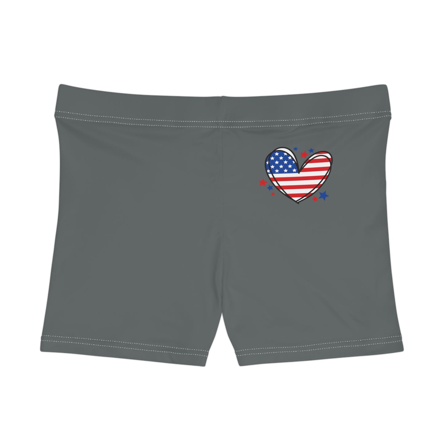 Princess Grace Patriotic Women's Shorts with Love Heart Design