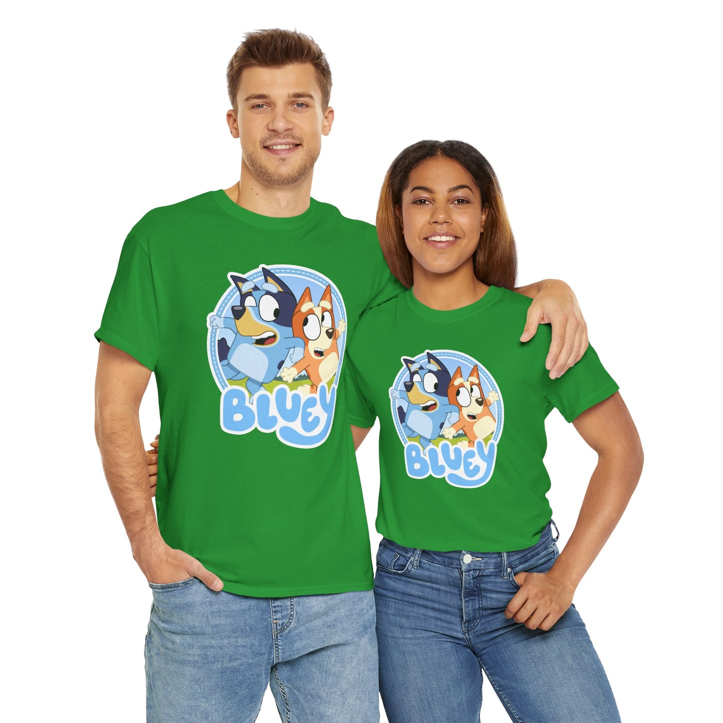 Princess Grace Bluey Fun Unisex Heavy Cotton Tee Perfect Gift for Kids and Cartoon Lovers
