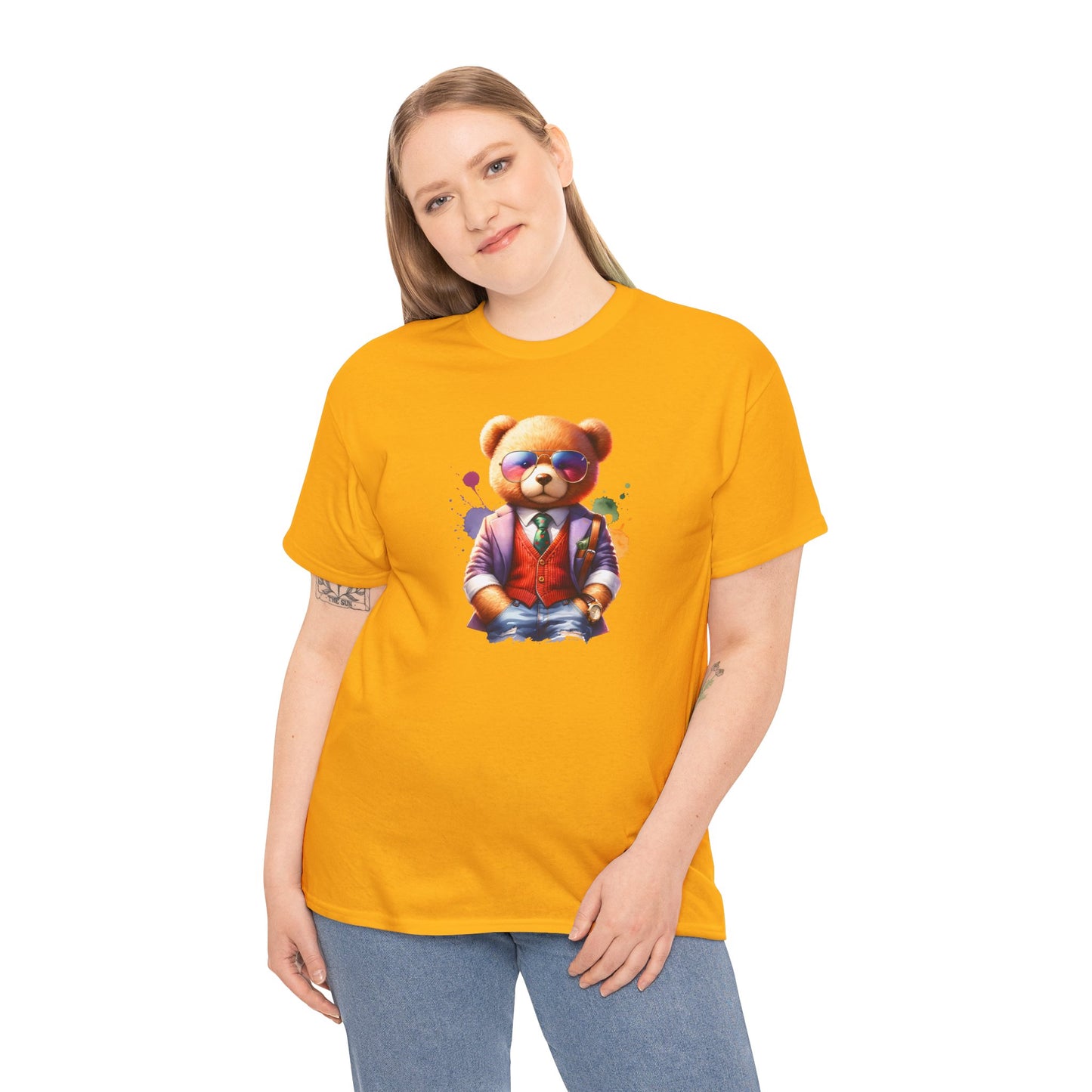 Princess Grace Trendy Teddy Bear Graphic Unisex Heavy Cotton Tee