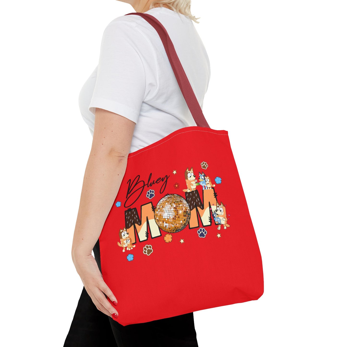 Princess Grace Bluey Mom Disco Tote Bag Perfect Gift for Moms and Pet Lovers