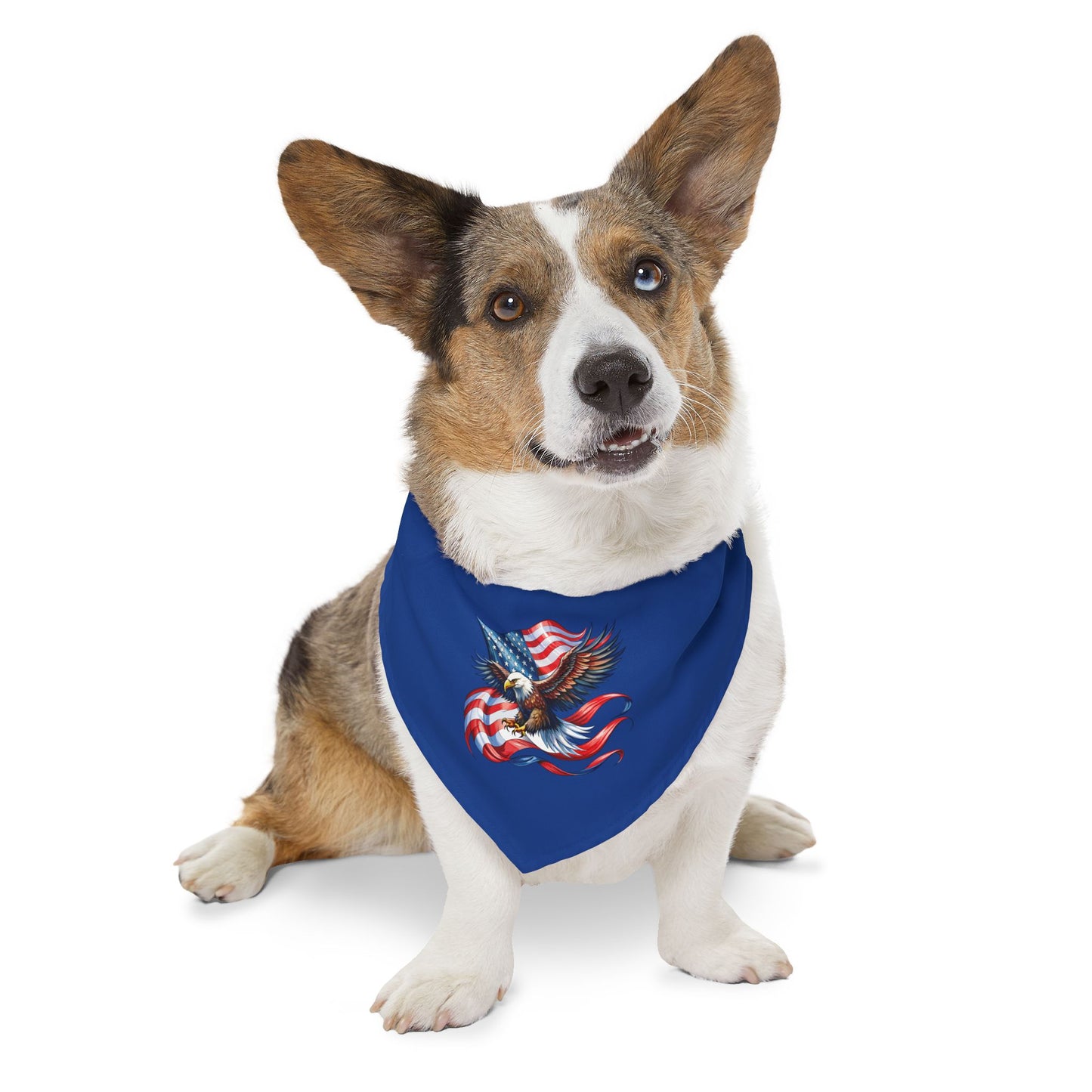 Princess Grace Patriotic Eagle Pet Bandana USA Flag Design for Dogs