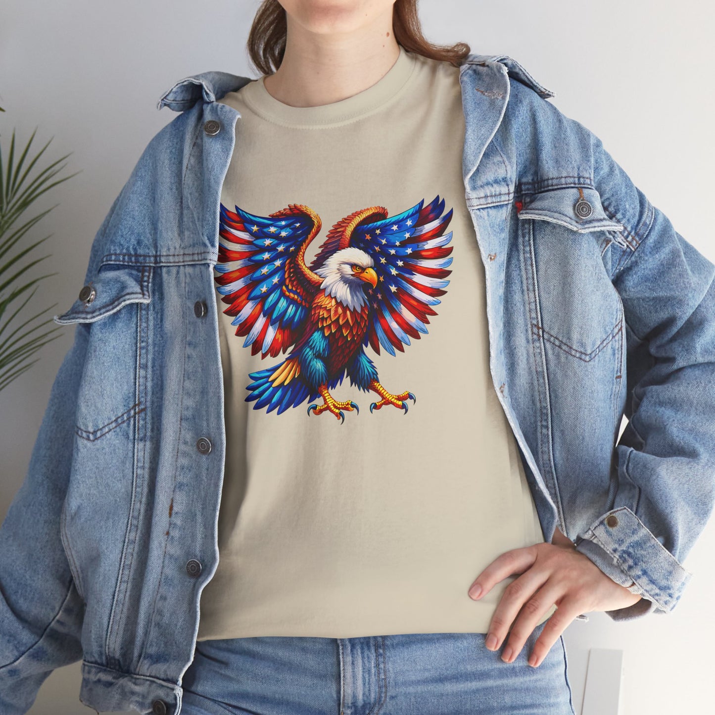 Princess Grace Patriotic Eagle Graphic Tee Unisex Heavy Cotton T-Shirt