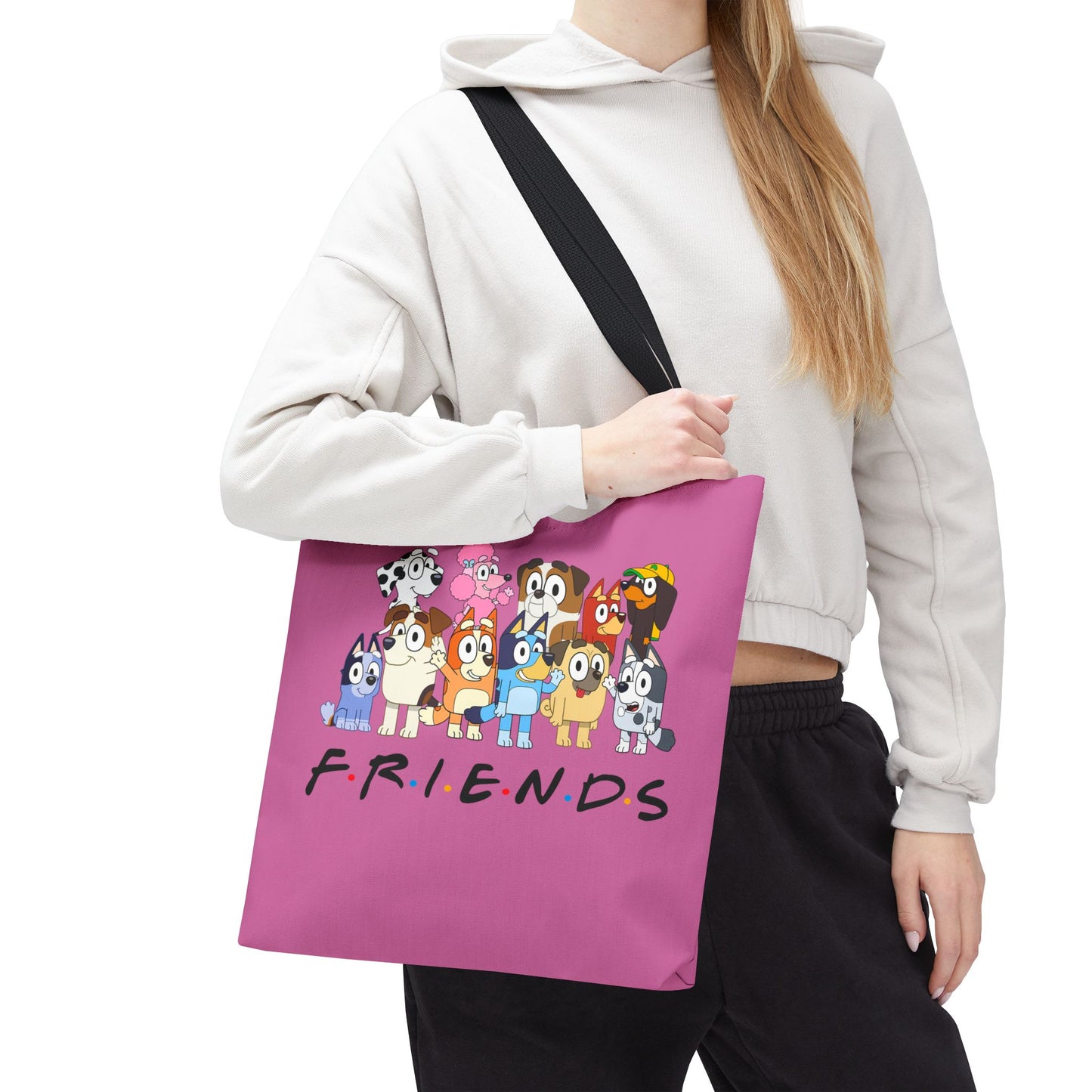 Princess Grace Bluey F.R.I.E.N.D.S Cartoon Tote Bag Fun & Playful Design for Animal Lovers