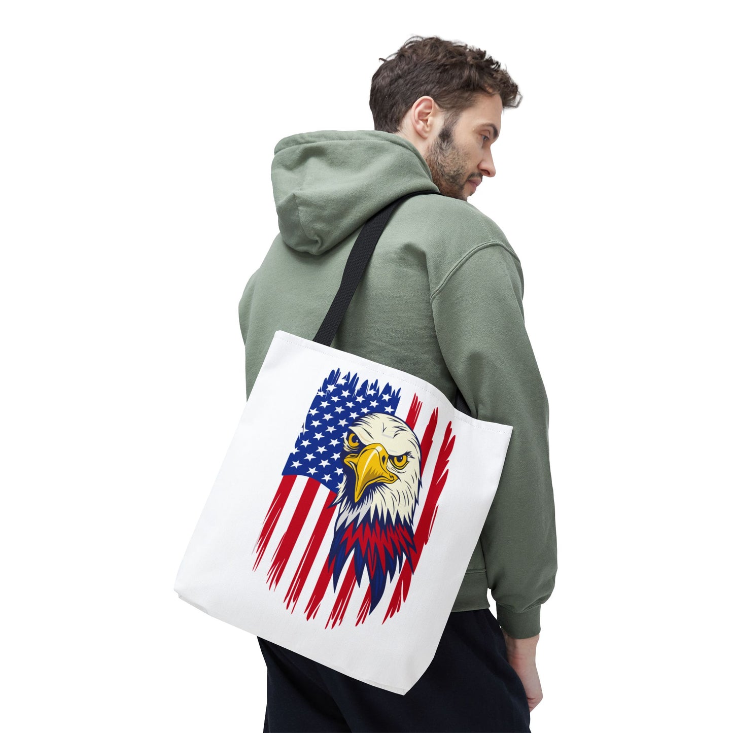 Princess Grace Patriotic Eagle Tote Bag American Flag Design