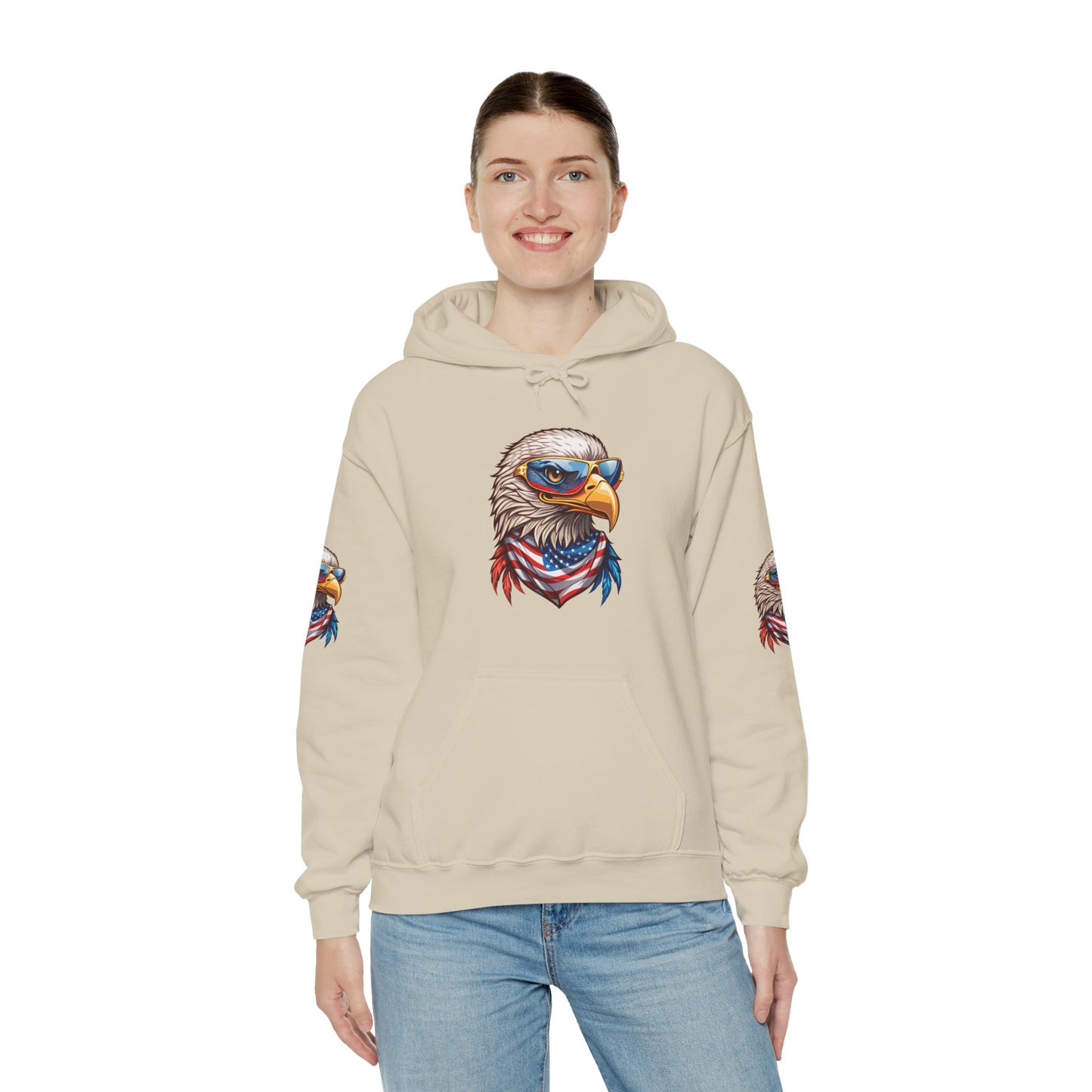 Princess Grace Patriotic American Eagle Hoodie Unisex Heavy Blend Sweatshirt