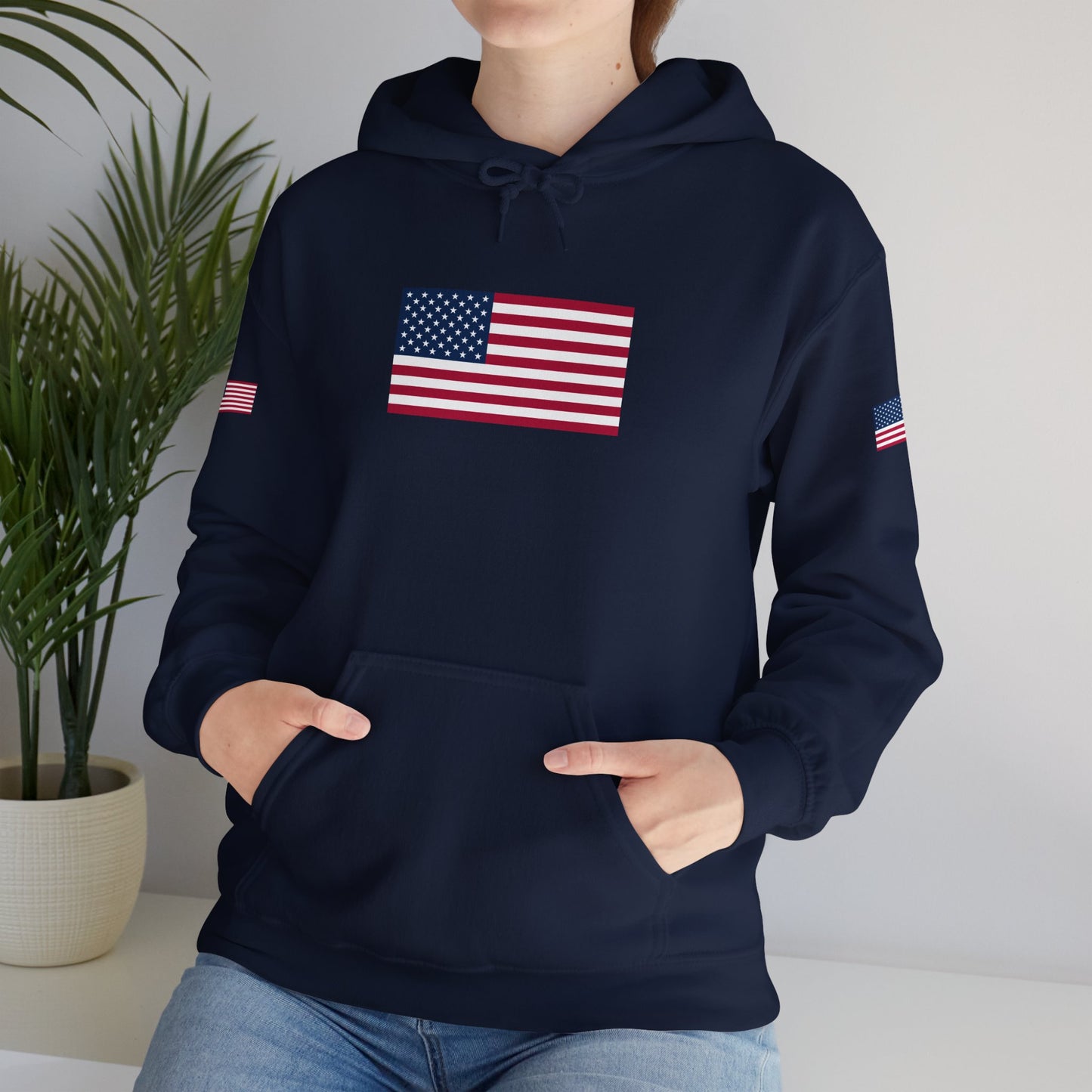 Princess Grace Patriotic American Flag Hoodie Unisex Heavy Blend Sweatshirt