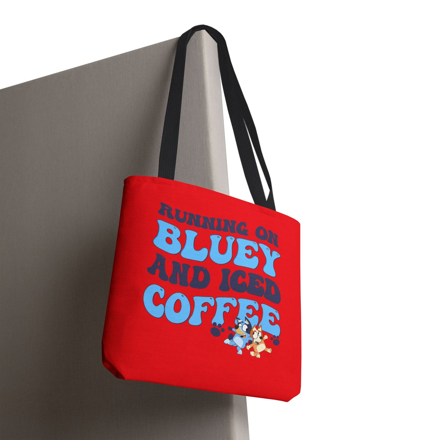 Princess Grace Running on Bluey and Iced Coffee Tote Bag Fun & Functional Carryall