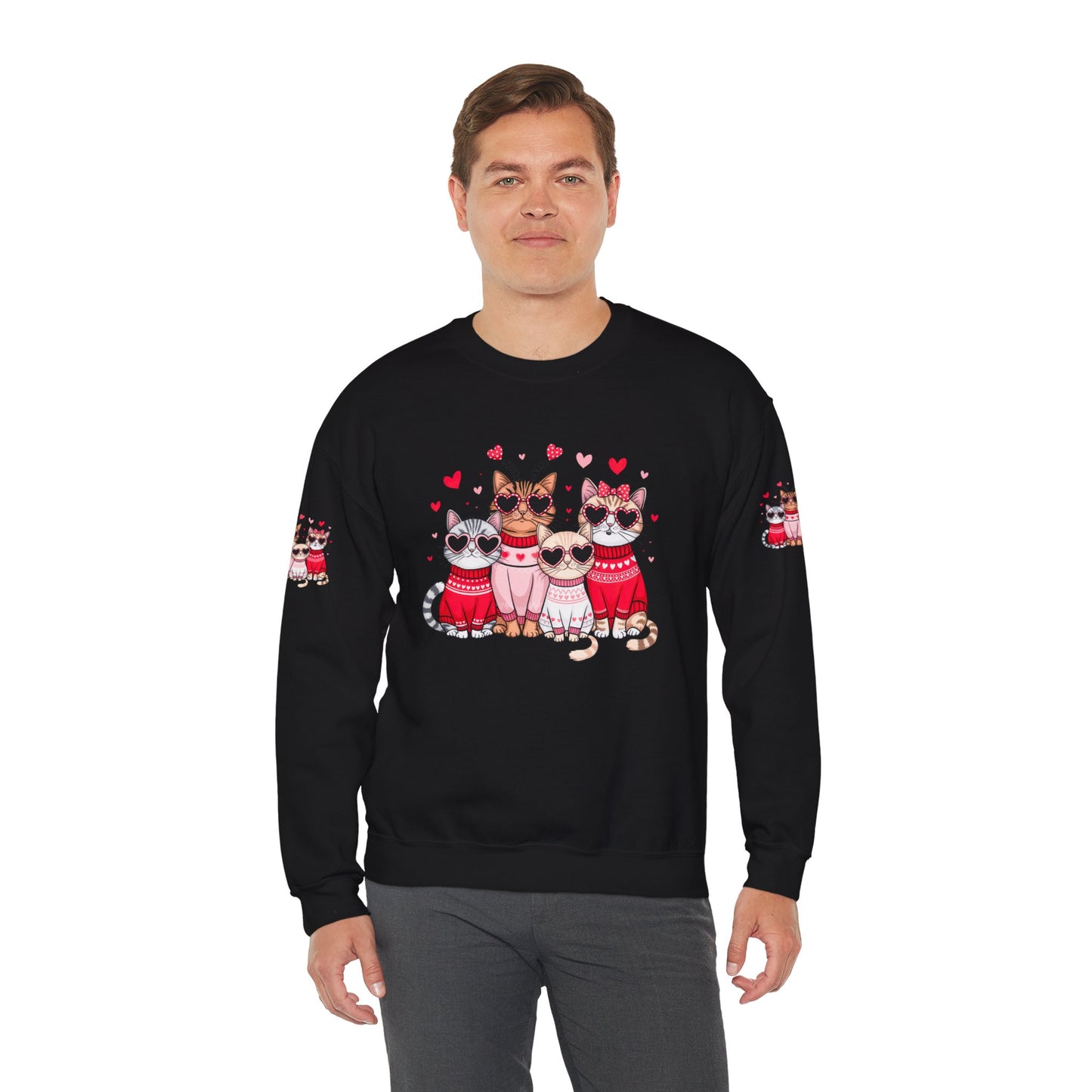 Princess Grace Cute Cat Lovers Crewneck Sweatshirt Cozy Valentine's Gift