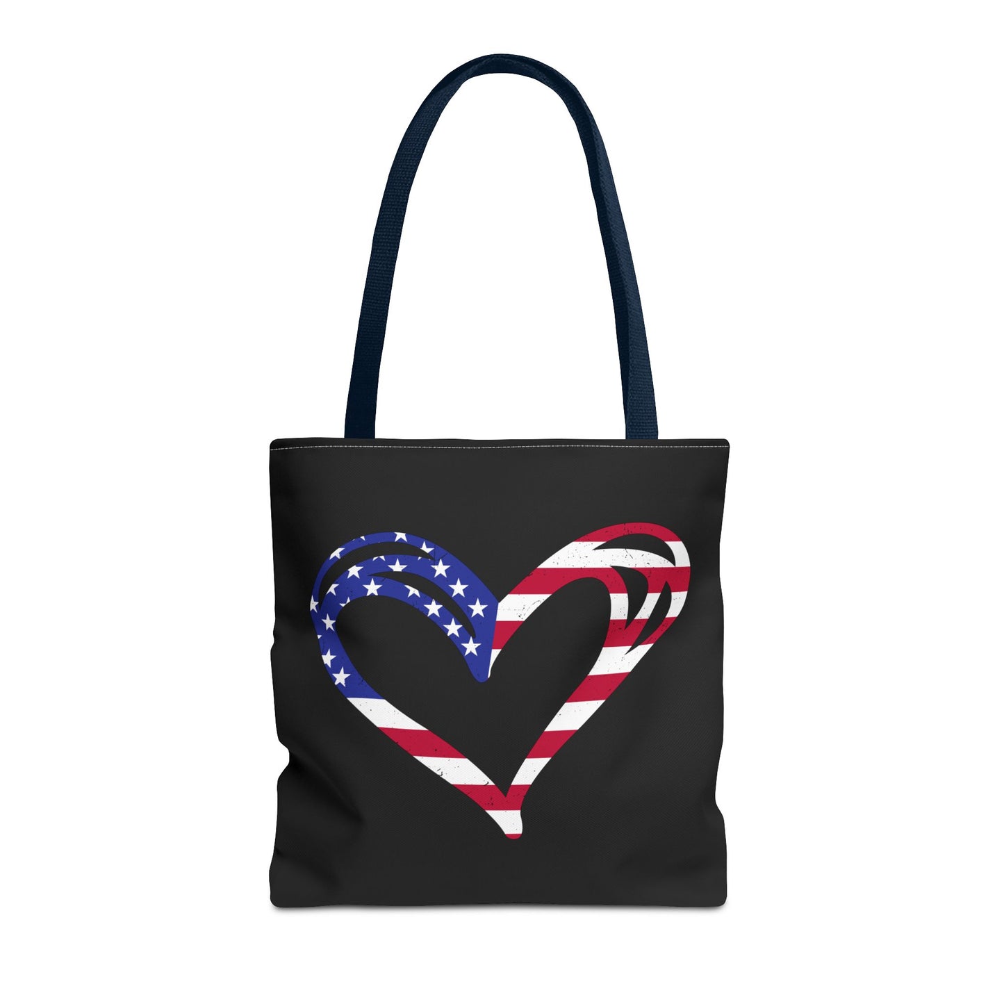 Princess Grace Patriotic Heart Tote Bag Love for America Design